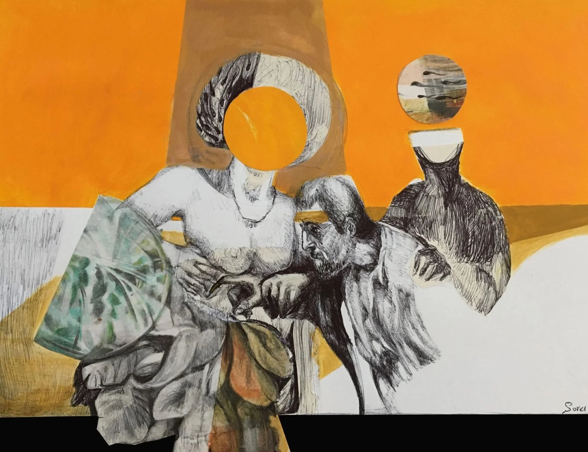 Mixed Media on Cardboard - Dimensions: 27 x 37 cm