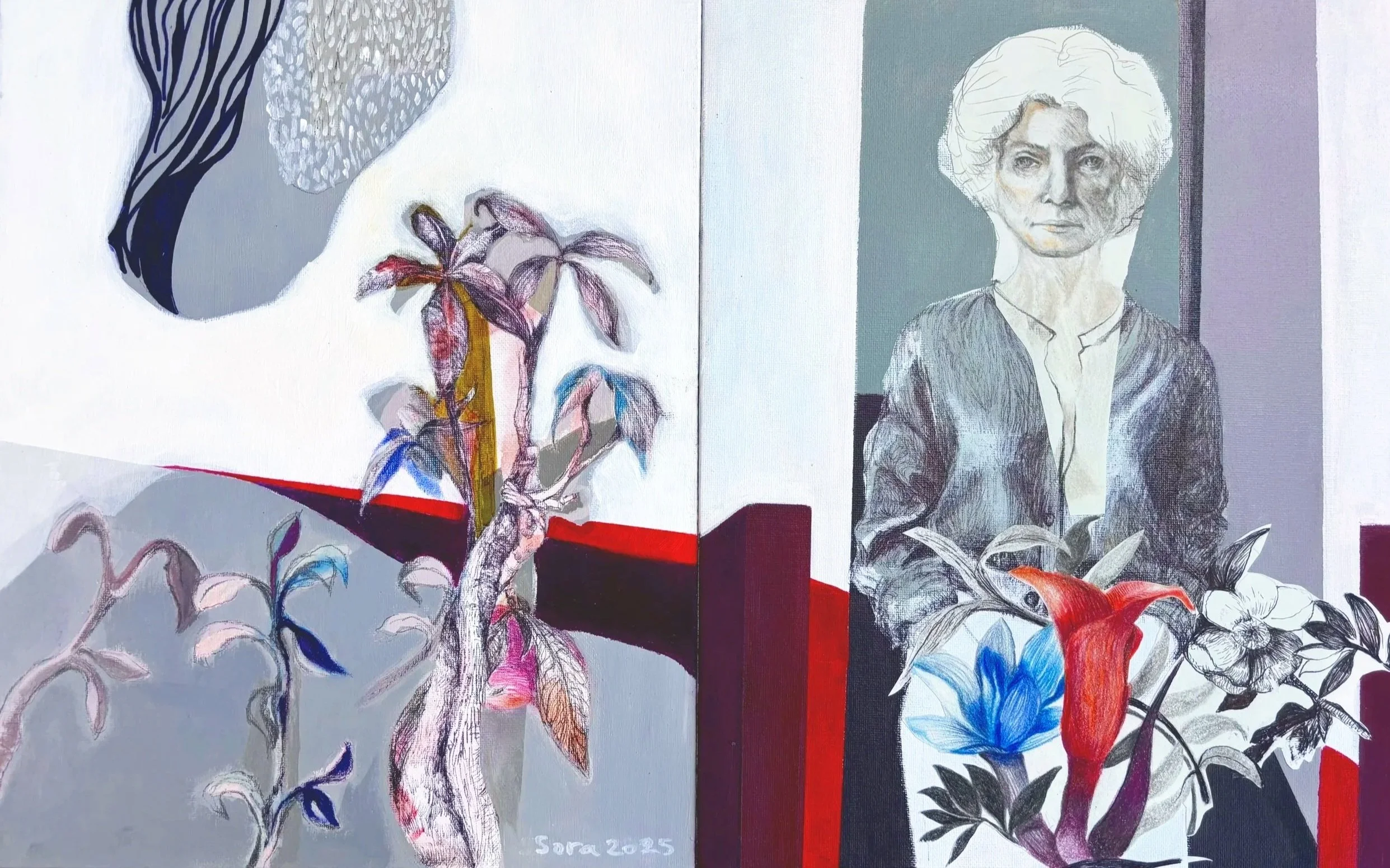 Mixed media on canvas - Dimensions: 40x30cm 