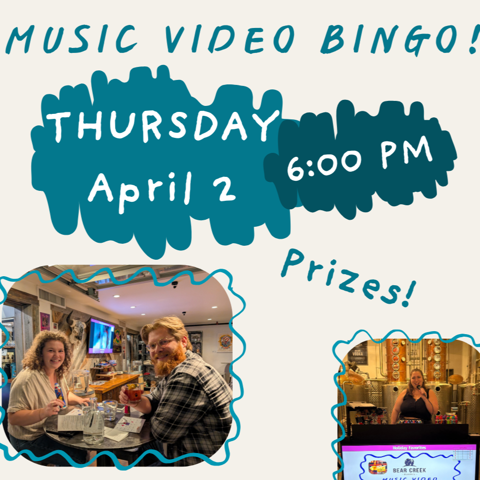 Music Video Bingo at Bear Creek!
