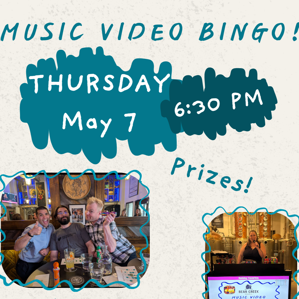 Music Video Bingo at Bear Creek! 