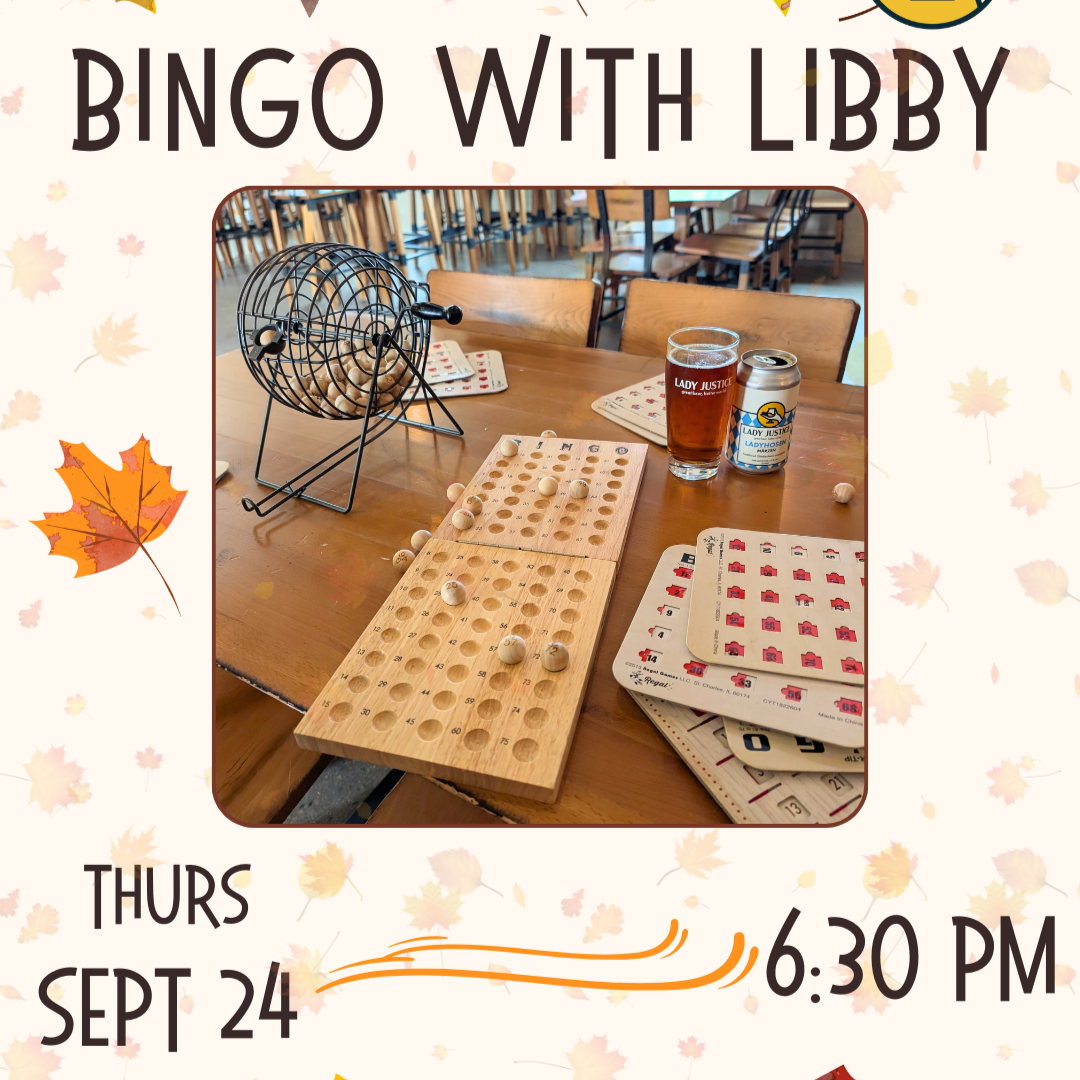 Bingo with Libby at Lady Justice! 