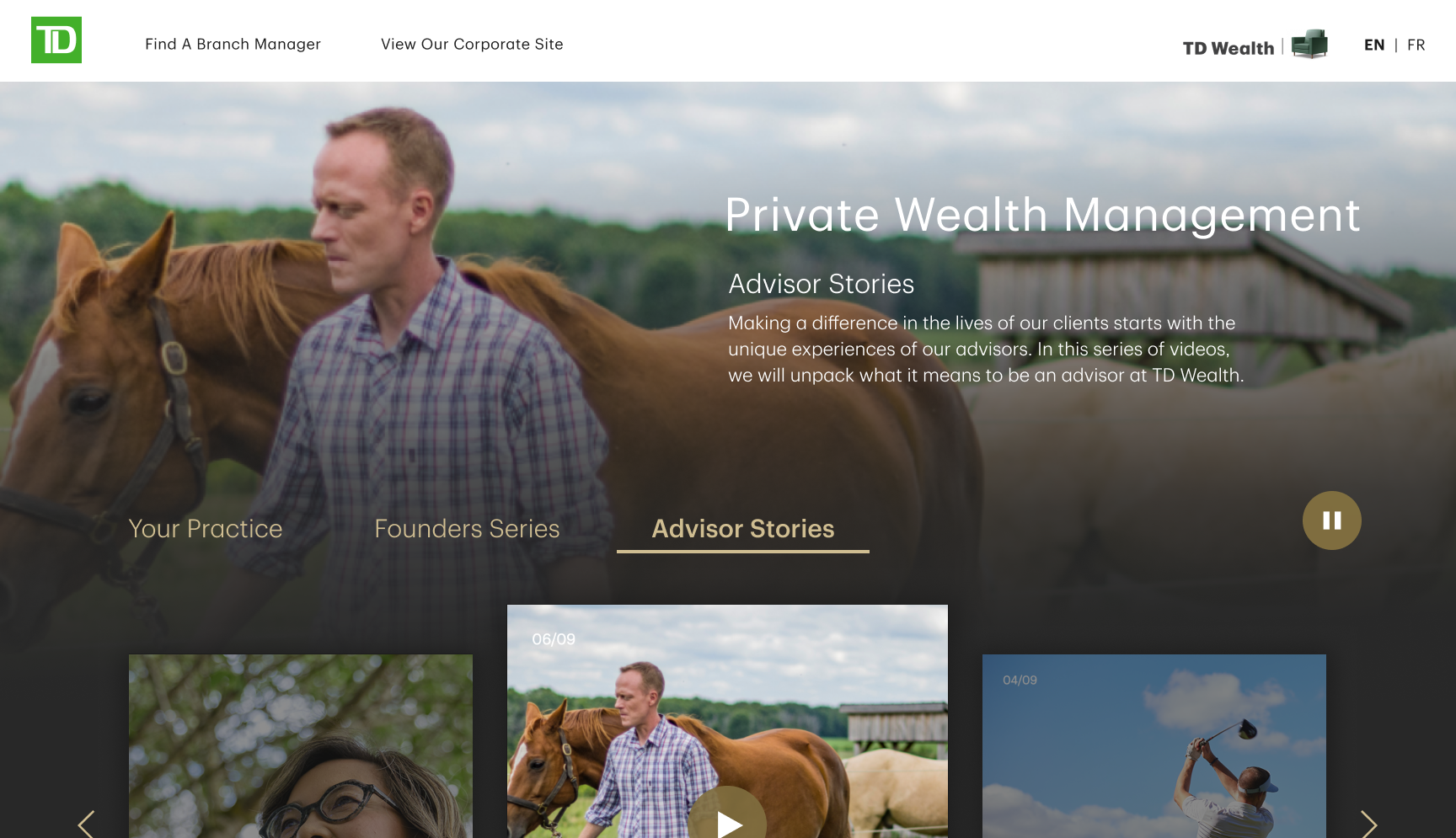 TD Bank Advisor Stories