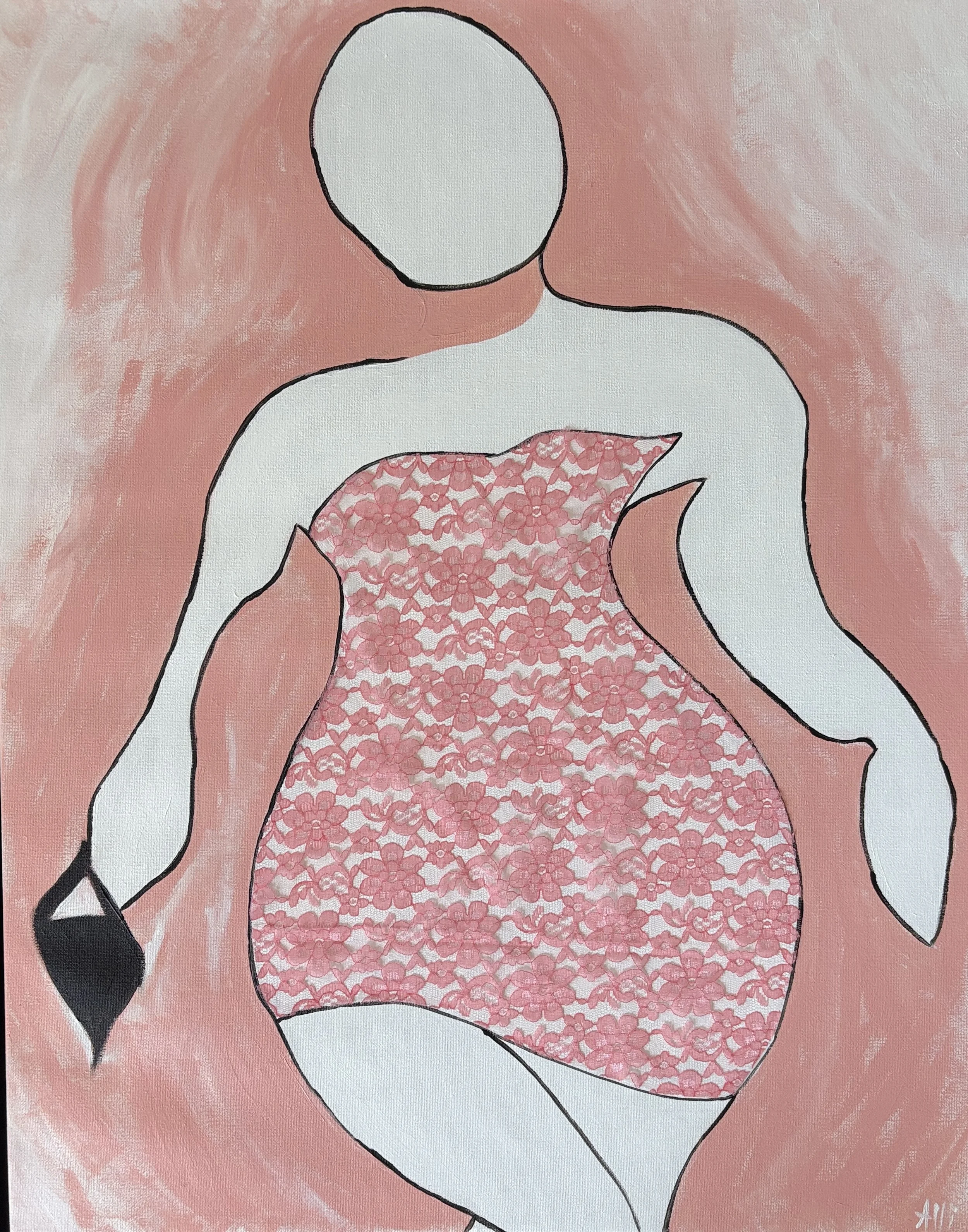 Figure in Pink with Handbag.JPG