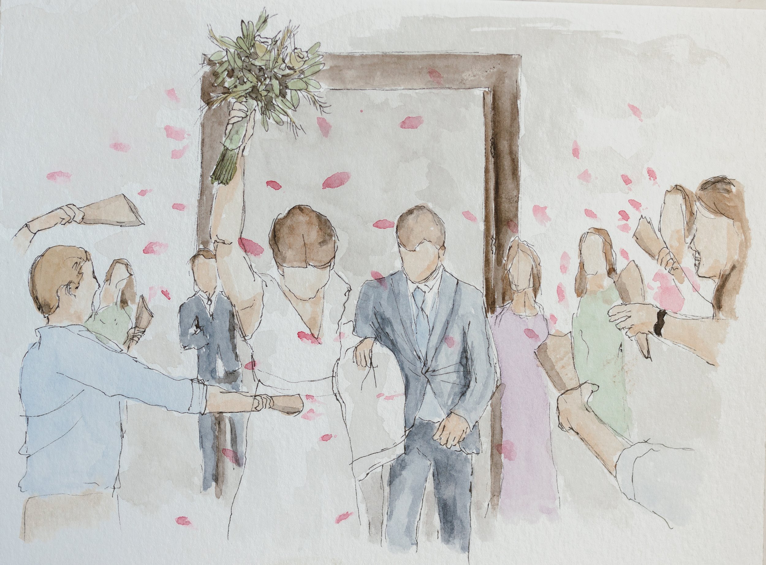 Ilustração Live Sketching Casamento