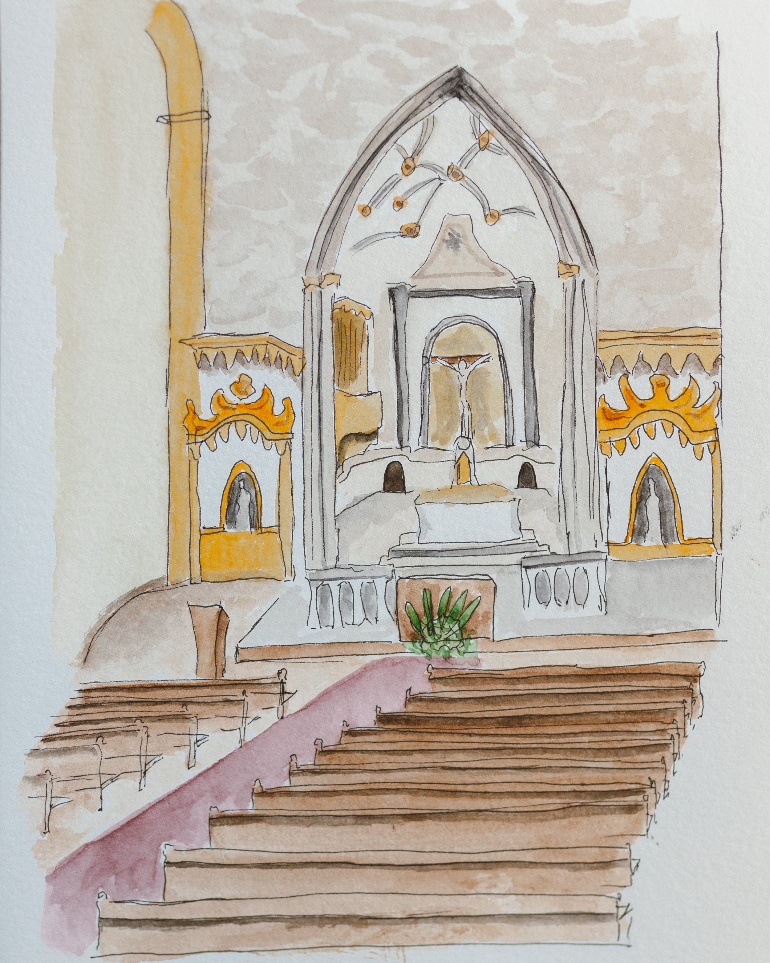 Ilustração Live Sketching Casamento