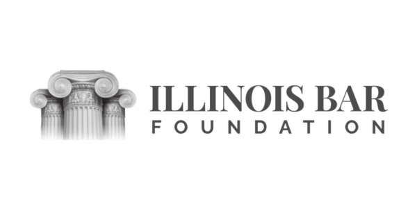 Logo of the Illinois Bar Foundation featuring a classical column and text.