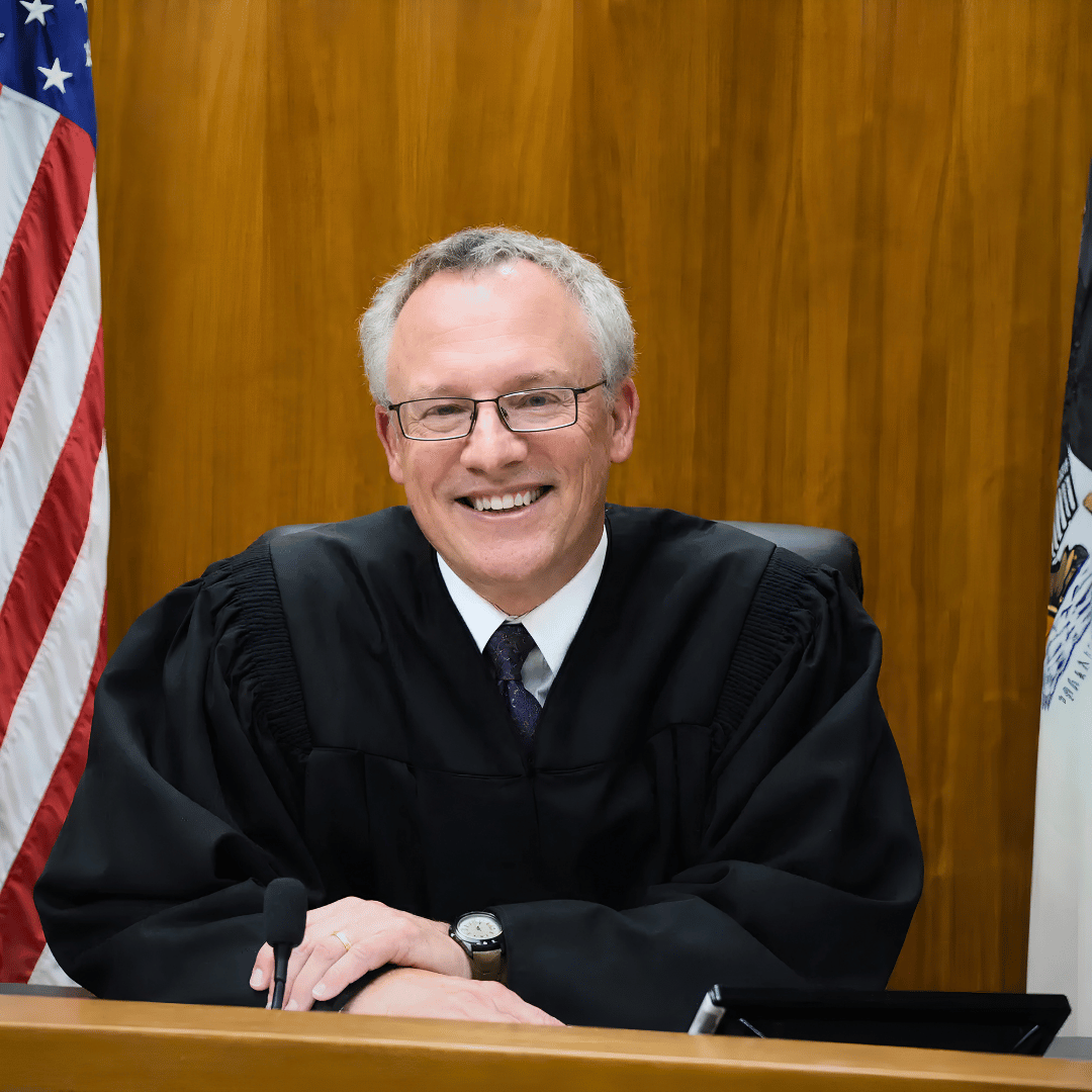 Hon. Jeffrey A. Goffinet ai in the courtroom isba mutual insurance company