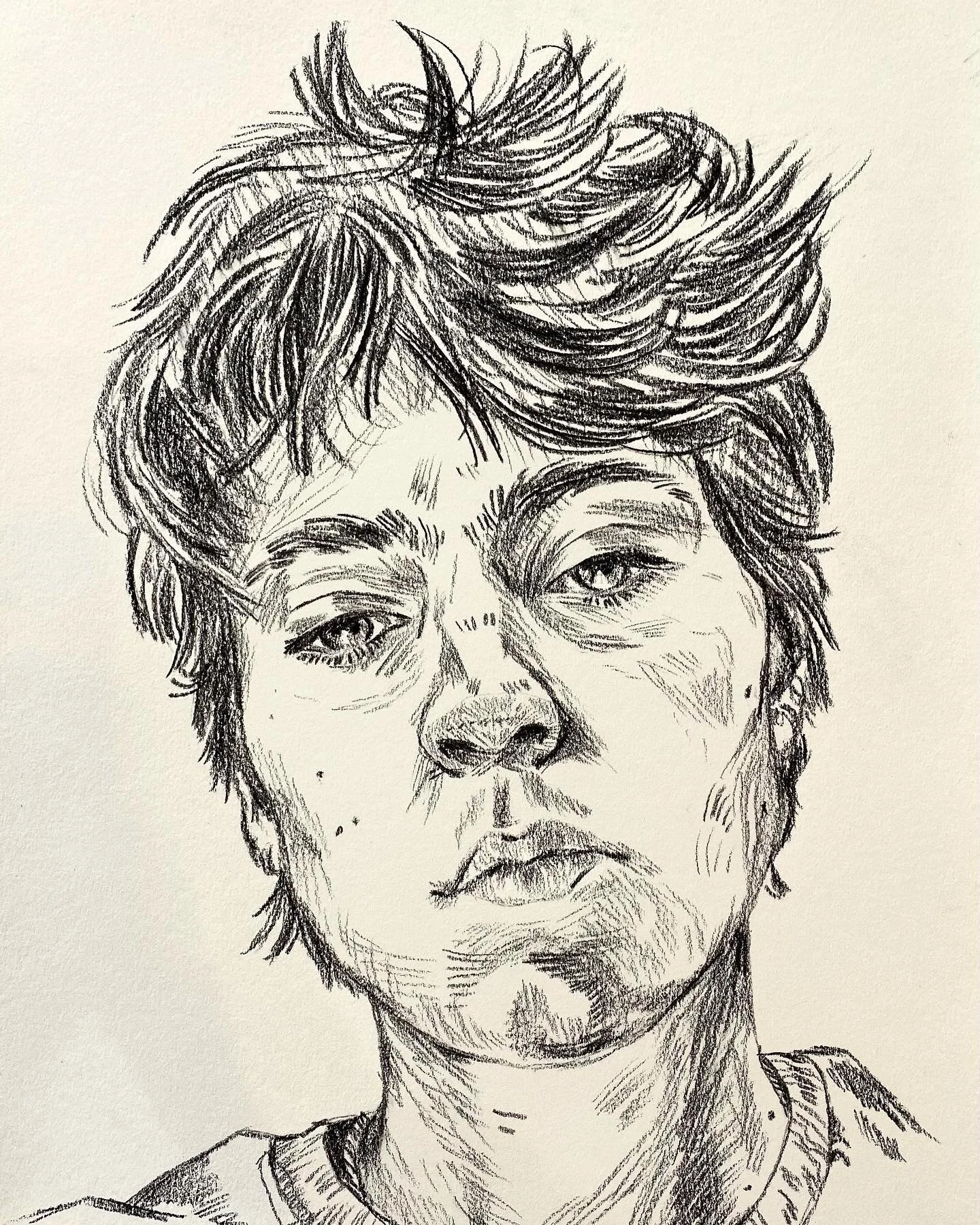 Self-Portrait (Front), mixed media