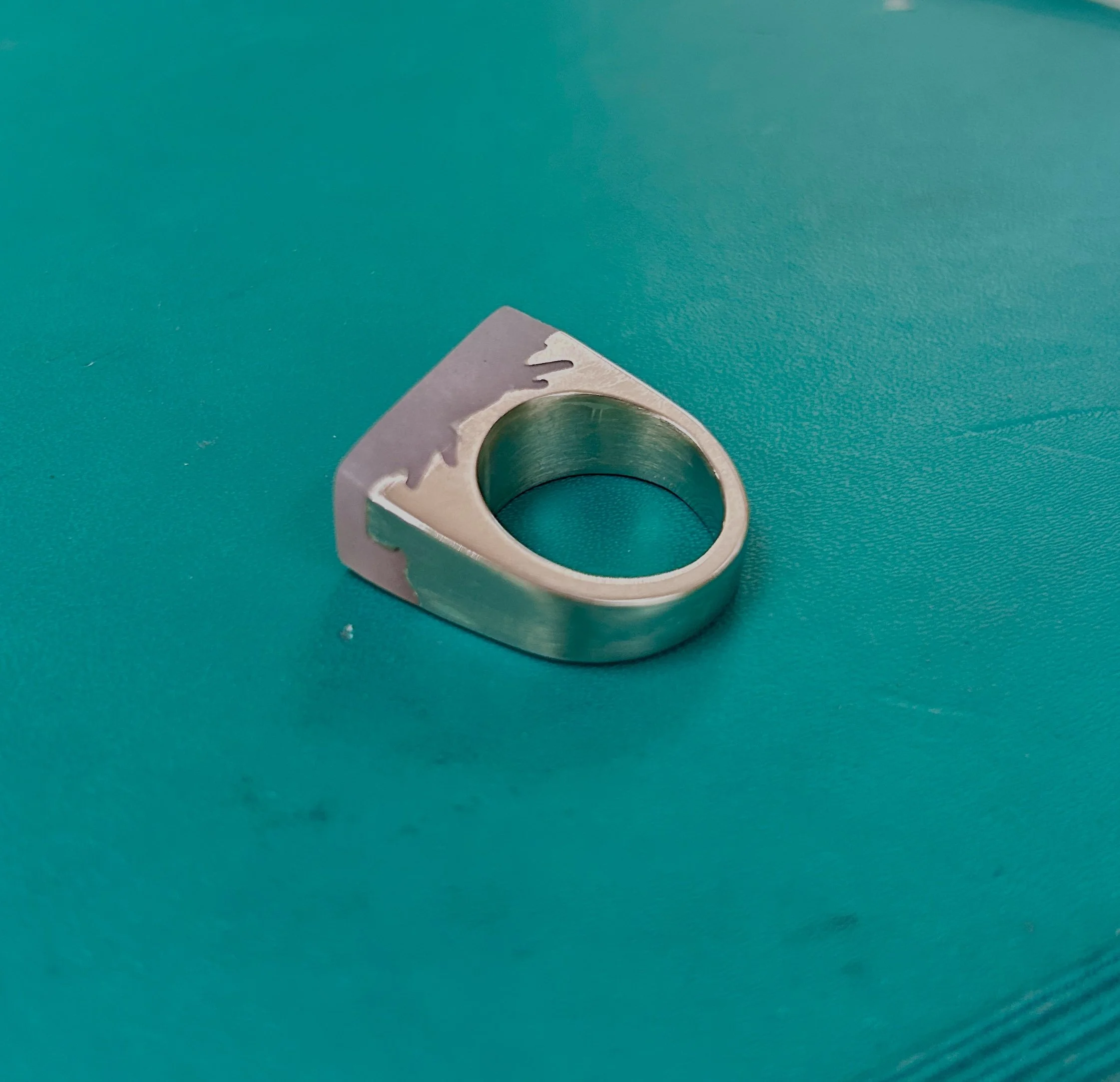 Hollow Ring in Nickel and Resin