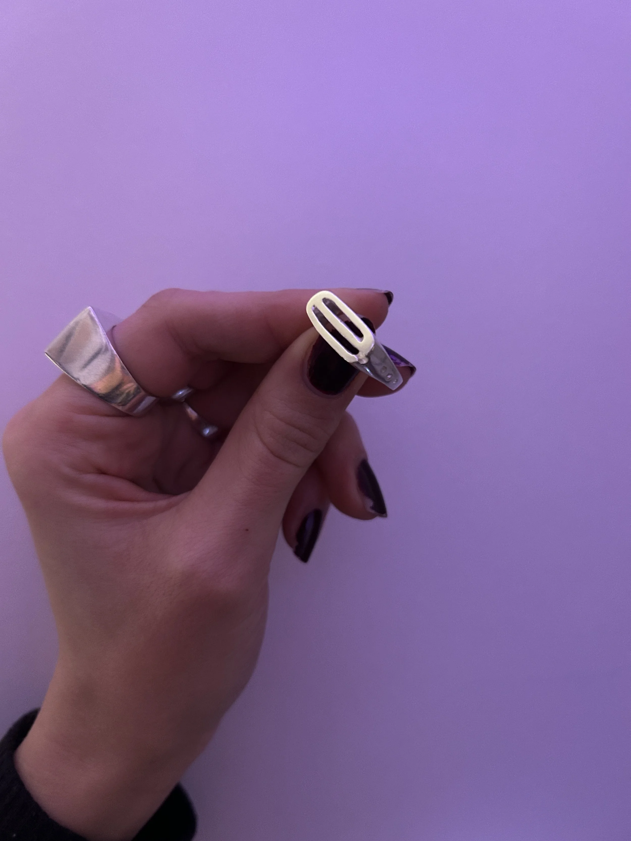 Lost wax cast initial ring