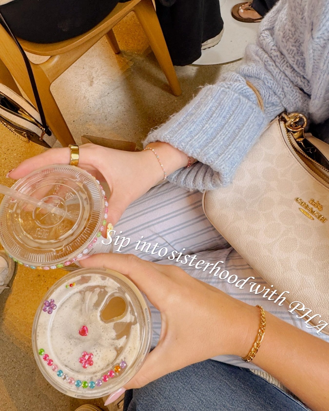 Sip into sisterhood with Panhellenic! Recruitment registration link is in our bio! ☕️💌