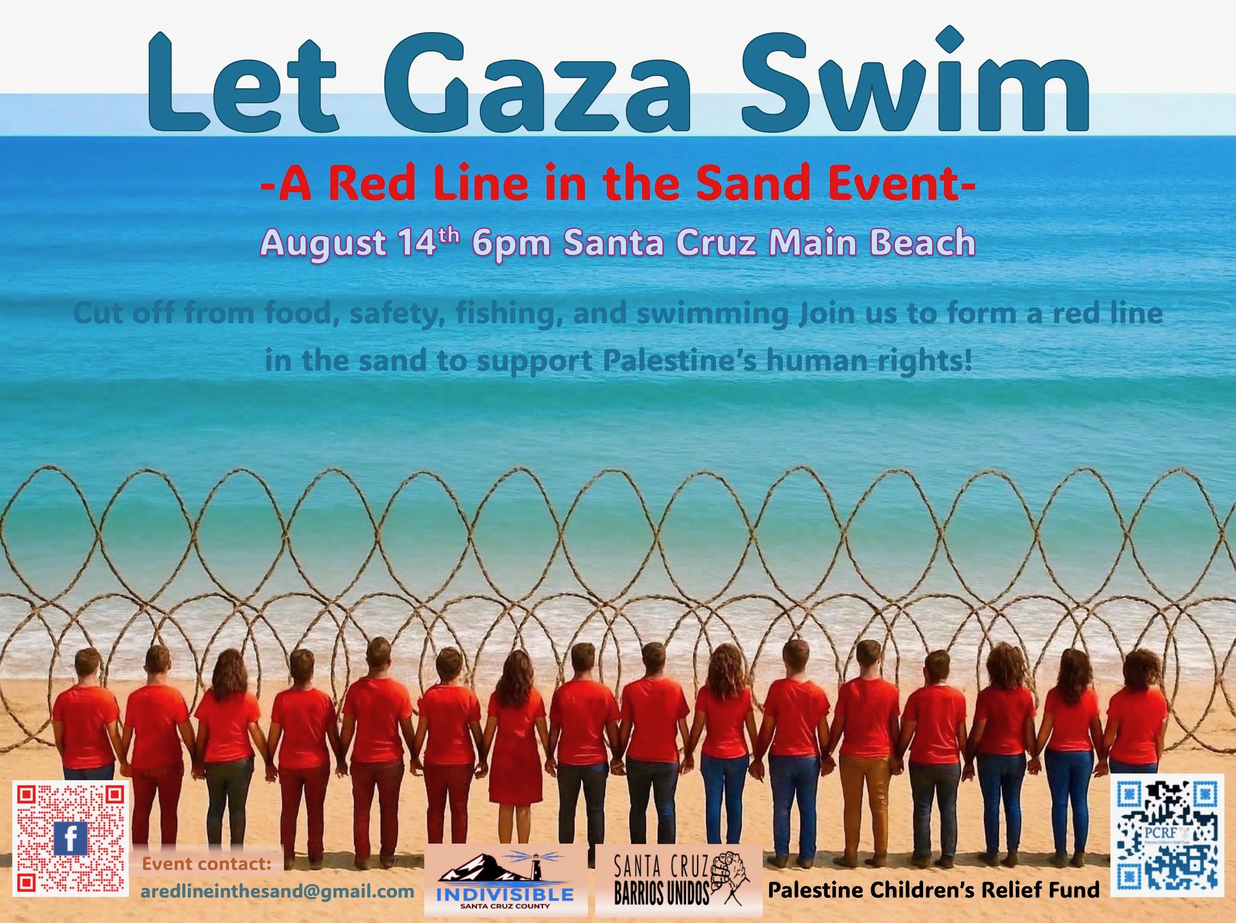 Let Gaza Swim - A Red Line in the Sand Event