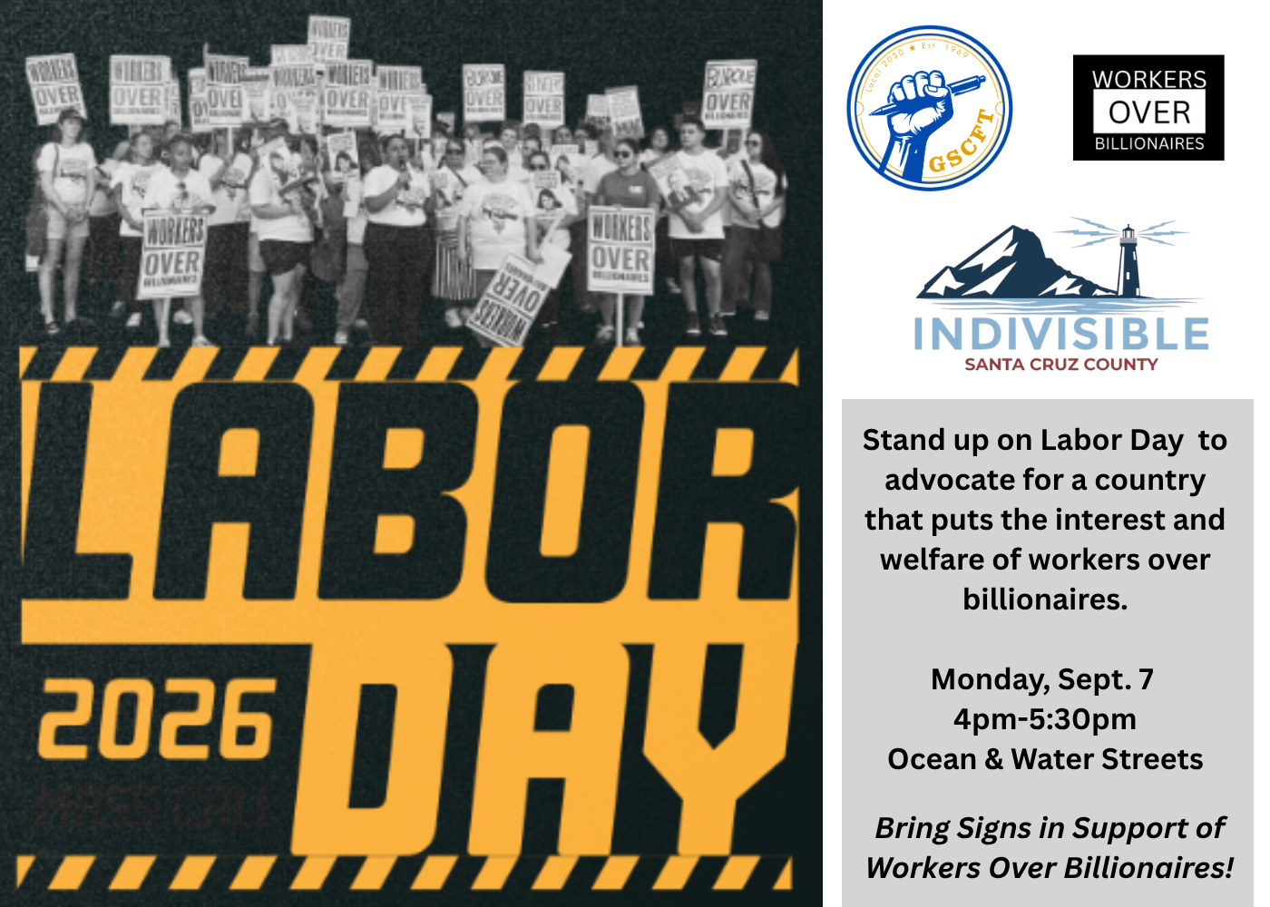 Workers Over Billionaires: Labor Day 2026