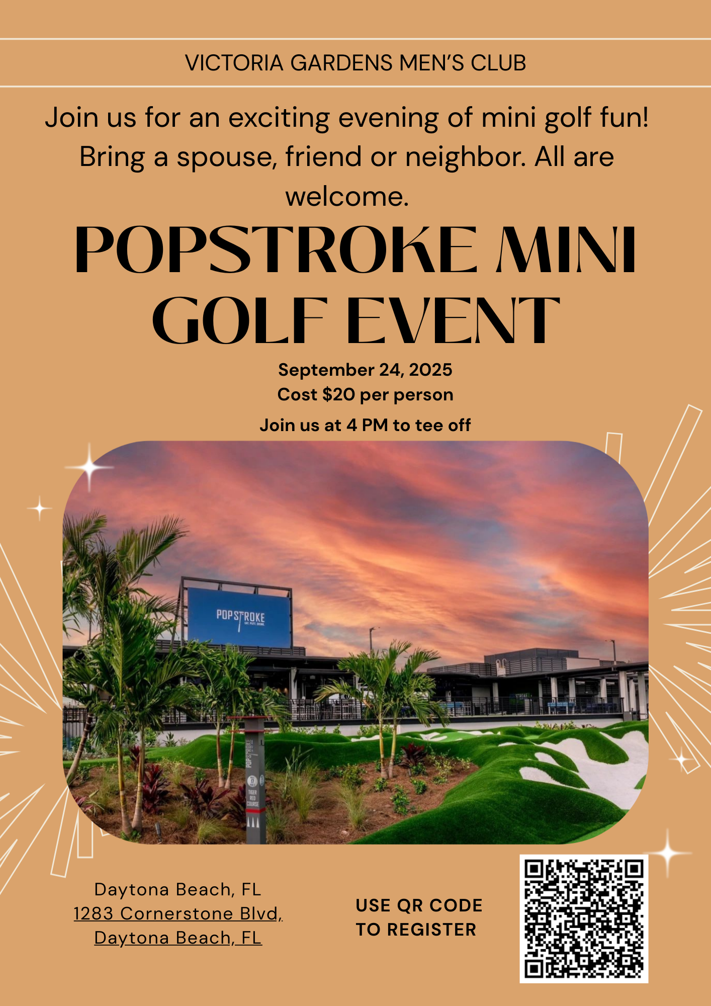 Club Outing - "PopStroke Mini Golf Cost - $20 per person