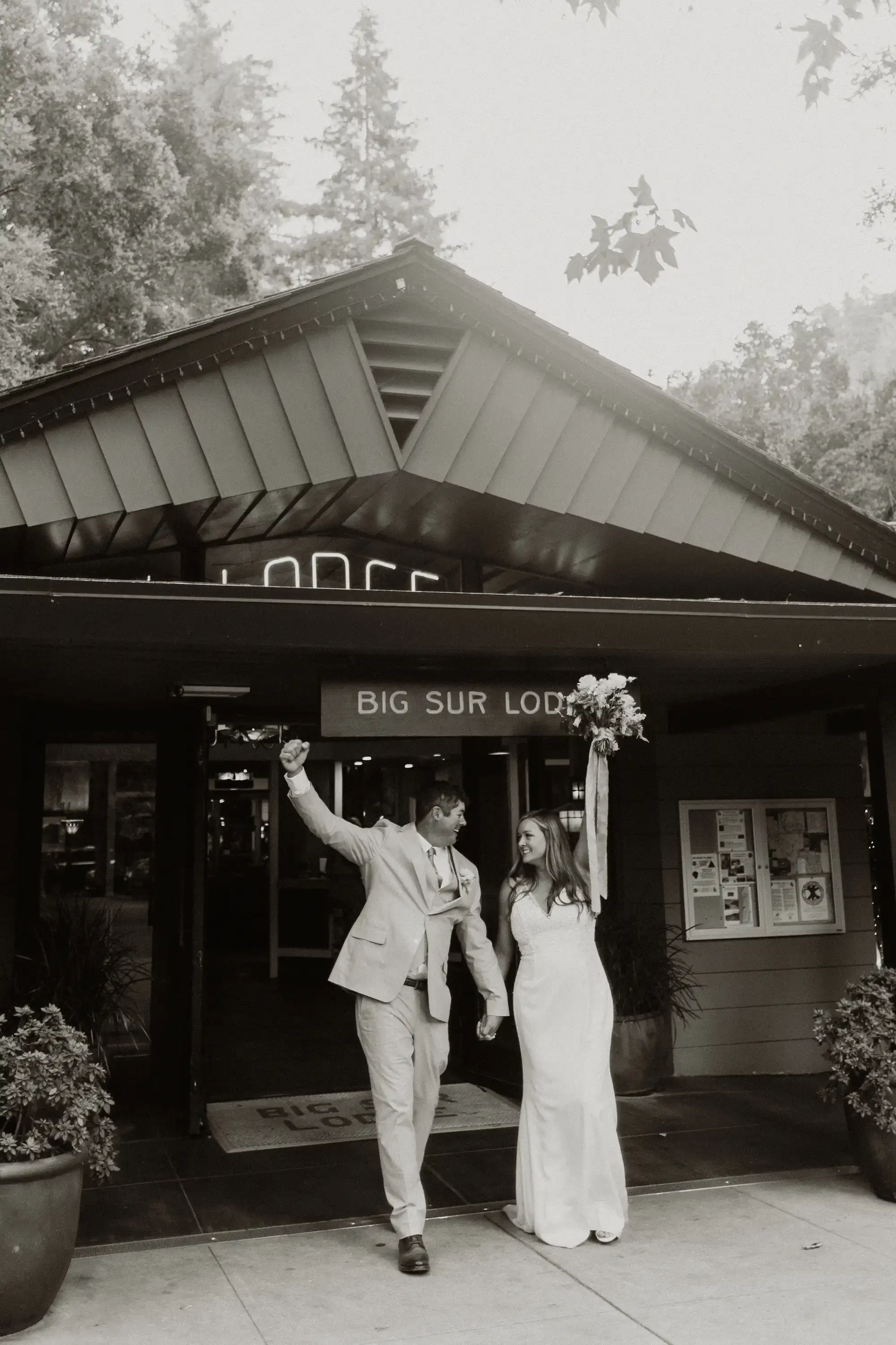 April and Trey eloping in Big Sur California with Love in Bloom Events services