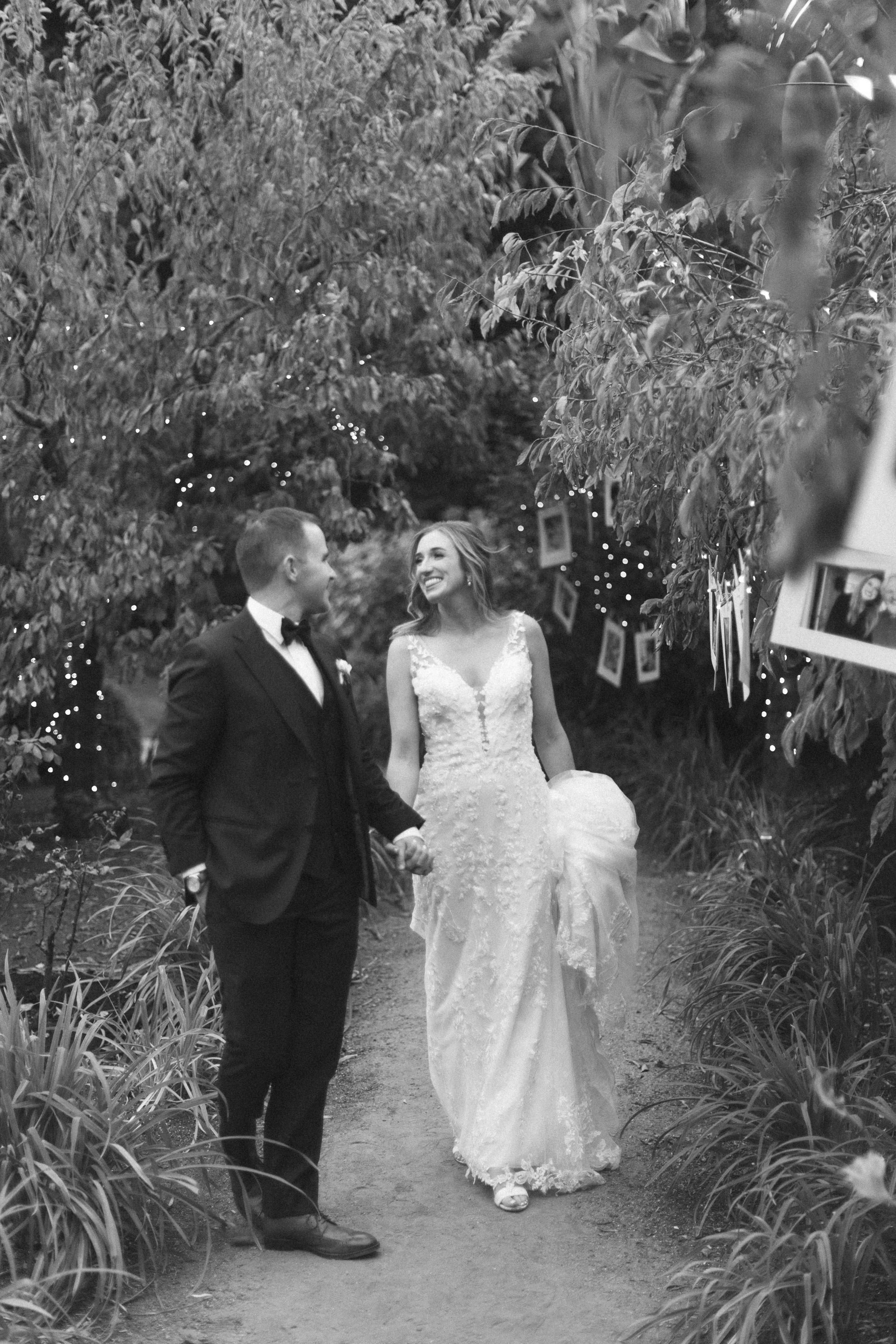 Tierney and Robert celebrating their Pebble Beach wedding along the Central California coast