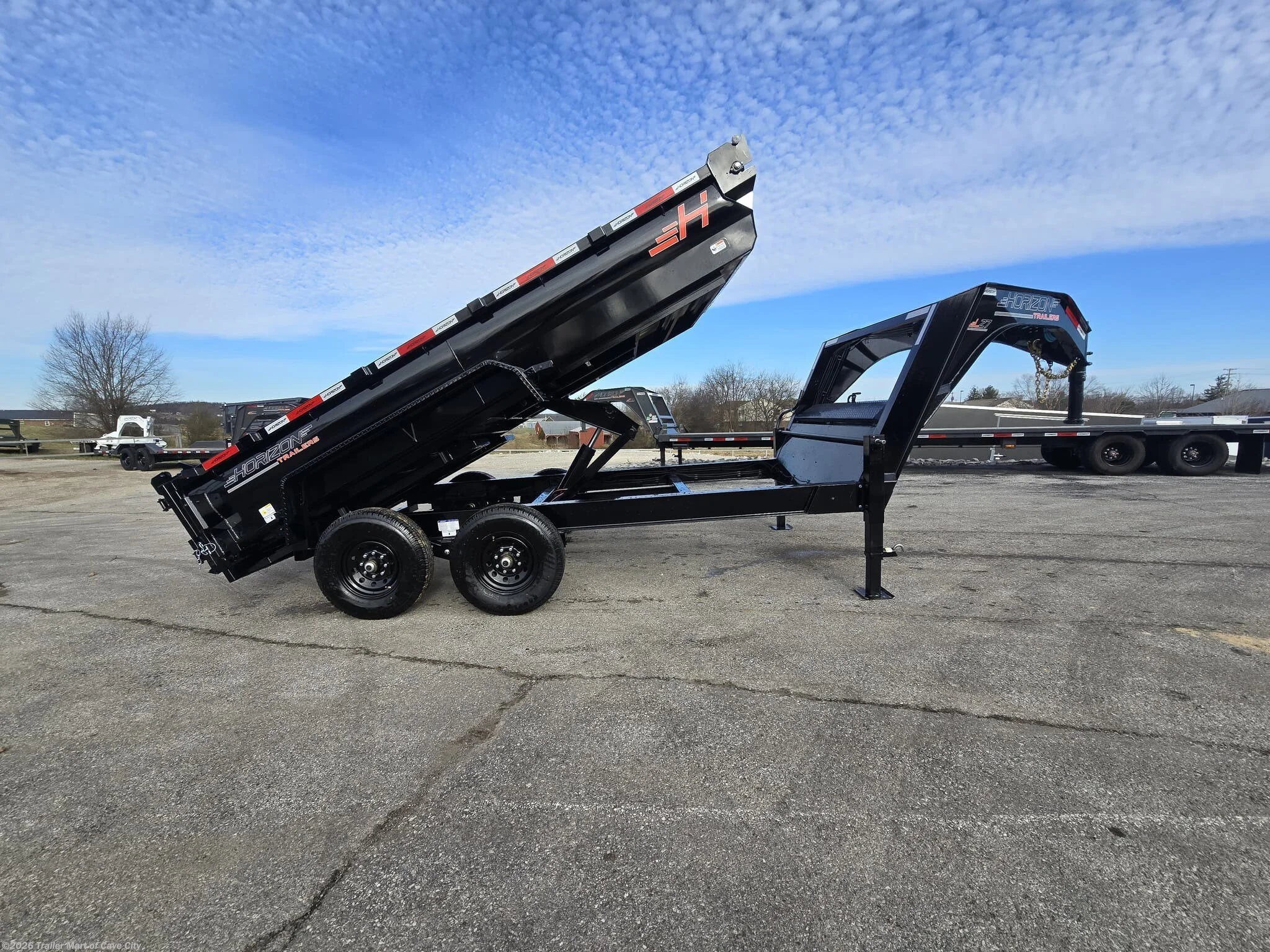 2026 Horizon Trailers LZ7 7'x14' Gooseneck 7k Dump Trailer