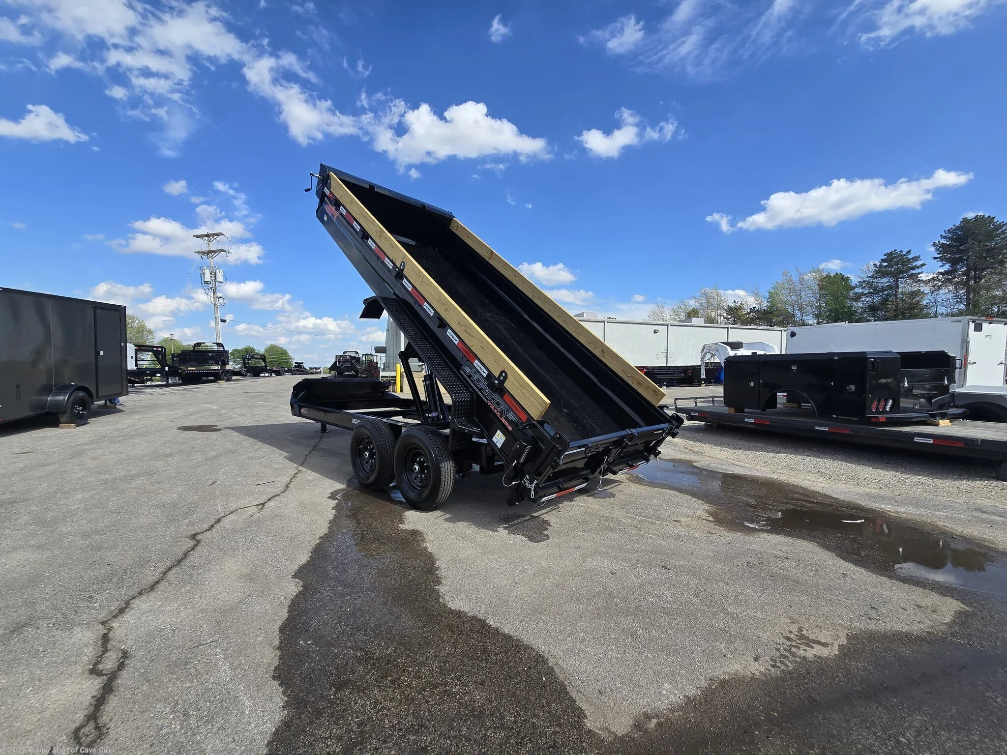 2026 Horizon Trailers EZ7 7'x16' 7k Dump Trailer