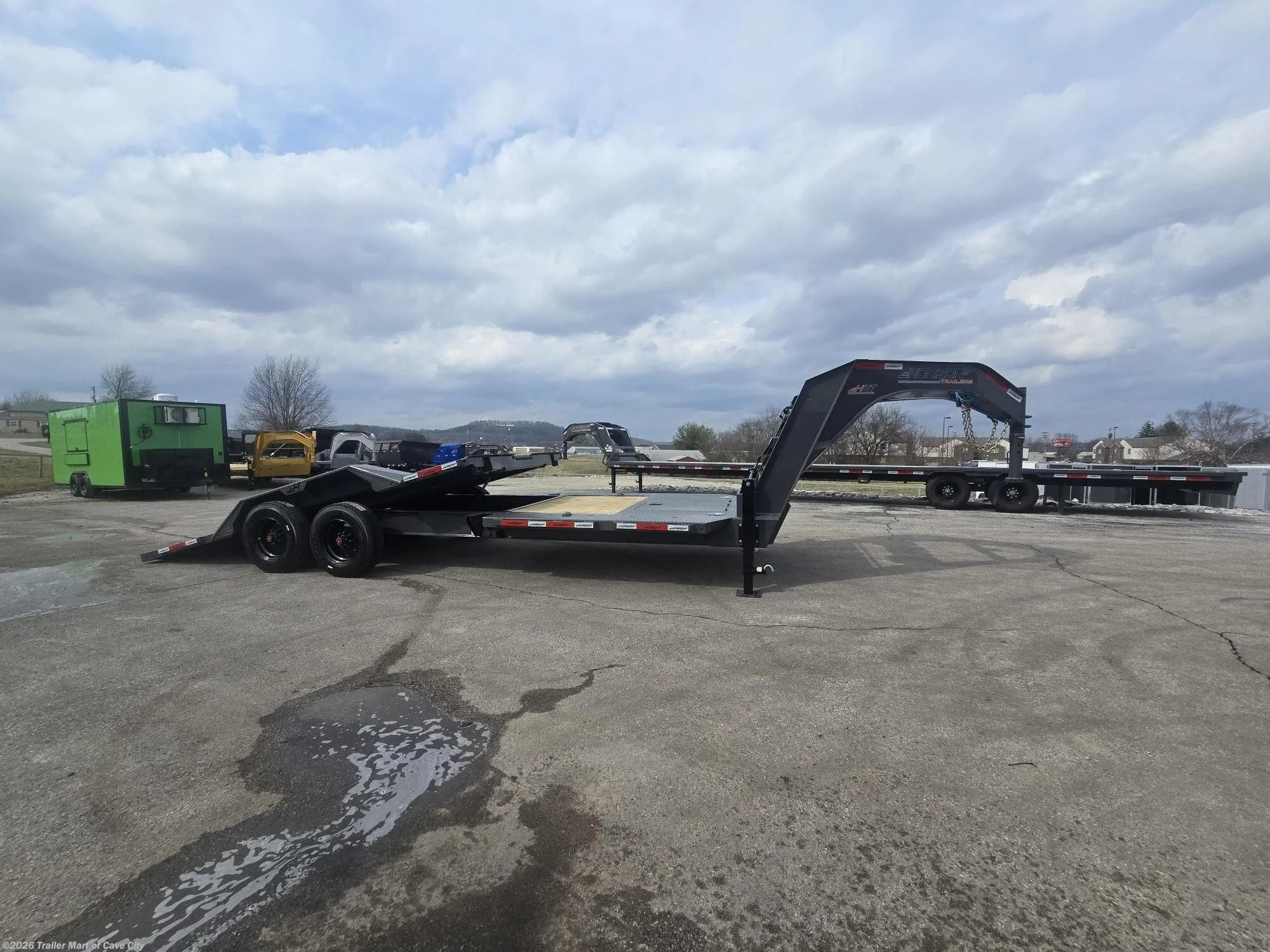 2026 Horizon Trailers HET 24' (16'+8') GN Gravity Tilt Deck Trailer