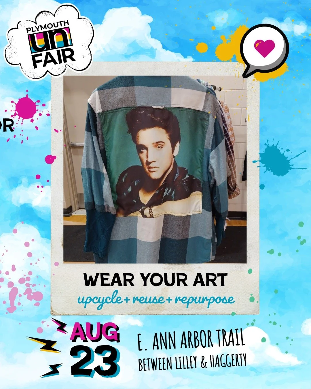 Meet our Maker ~ Joyce Pociask &ndash; Wear Your Art @auntie_joyce_recycles_everythi 🎨 👖 Her wearable art clothing transforms recycled denim jackets + flannels into one-of-a-kind statement pieces, hand-sewn with vintage fabrics, band tees, designer