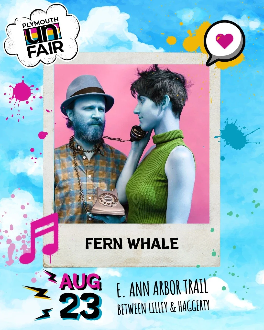 Meet our Musicians ~ FeRn Whale &mdash; 🌿🐳 a husband + wife duo and true storytellers who found each other through music. 💫 Their sound drifts between folk rock, grunge, and touches of jazz, pulling you into a dreamy, psychedelic tide that&rsquo;s
