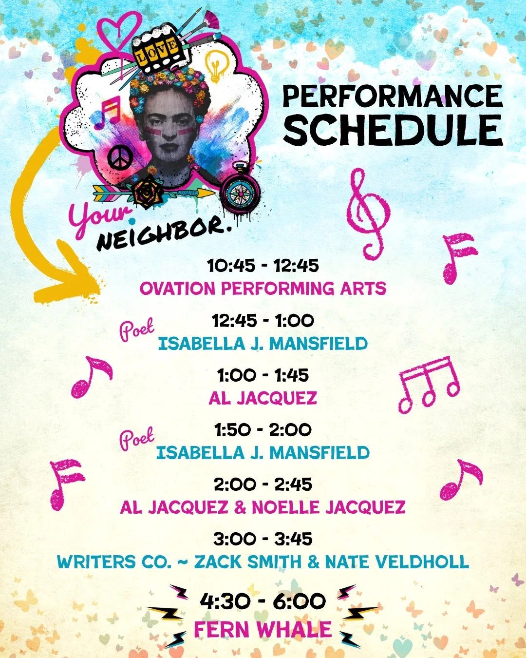💛🎶 Love your neighbor. Celebrate your creators. Share the day together.
At the PLYMOUTH unFAIR, the stage isn&rsquo;t just about music &mdash; it&rsquo;s about the love that comes when neighbors open their yards, share their gifts, and create somet