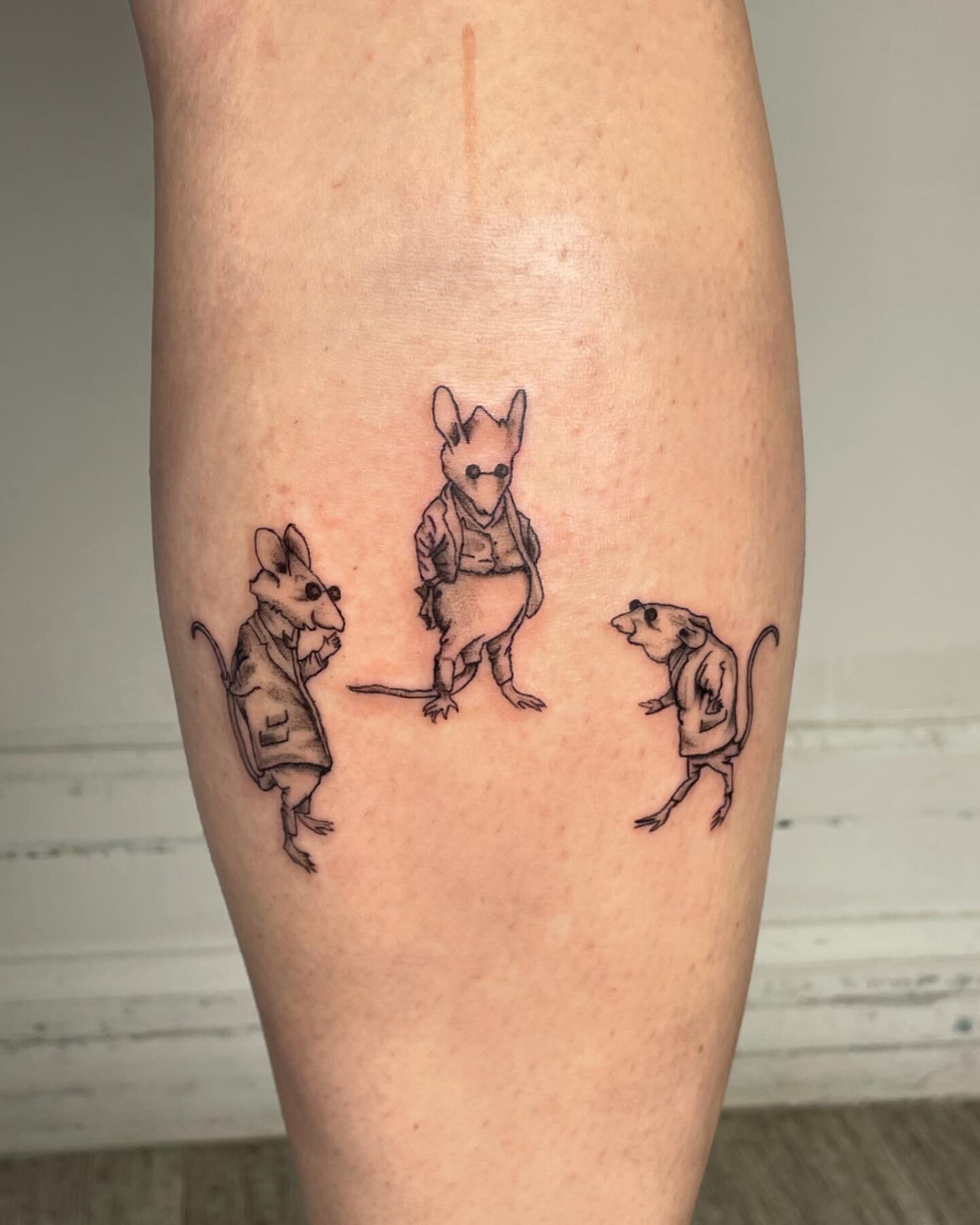 three blind mice for samantha &lt;3
&bull;
tattoo done using products from @alliancetattoosupply 
&bull;
#tattoo #fineline #finelinetattoo #apprentice #apprenticetattoo #tattooapprentice #sf #sftattoo #sanfrancisco #sanfranciscotattoo #bayarea #bayar