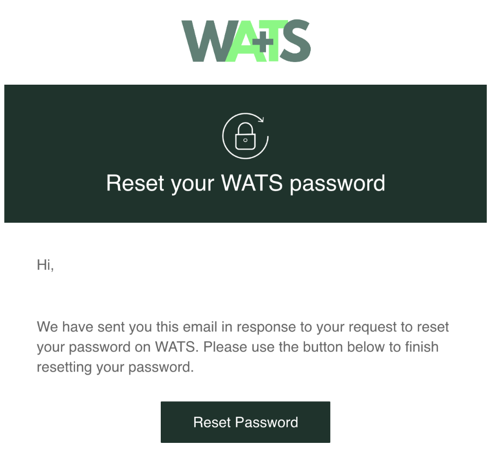 Reset your WATS password