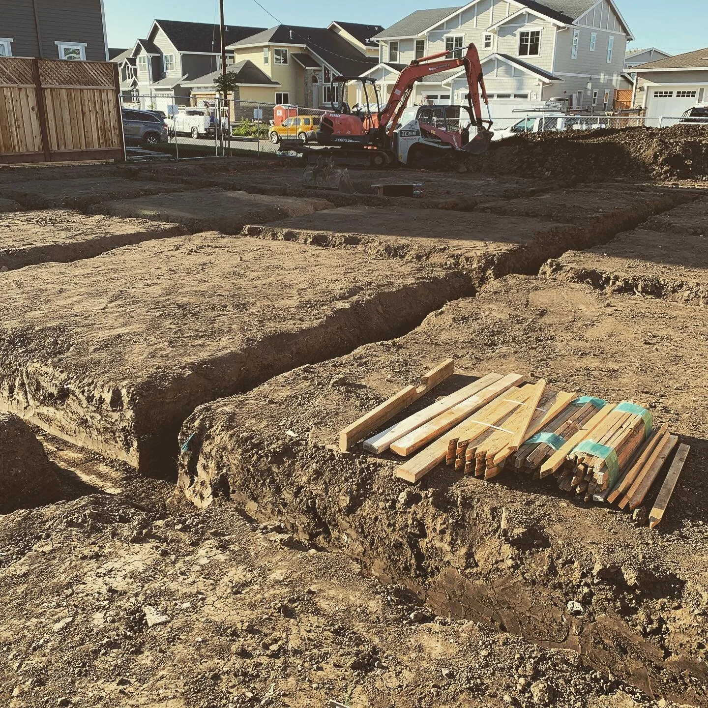 As one job ends another begins! Foundation being dug on a new custom home in Sonoma County.