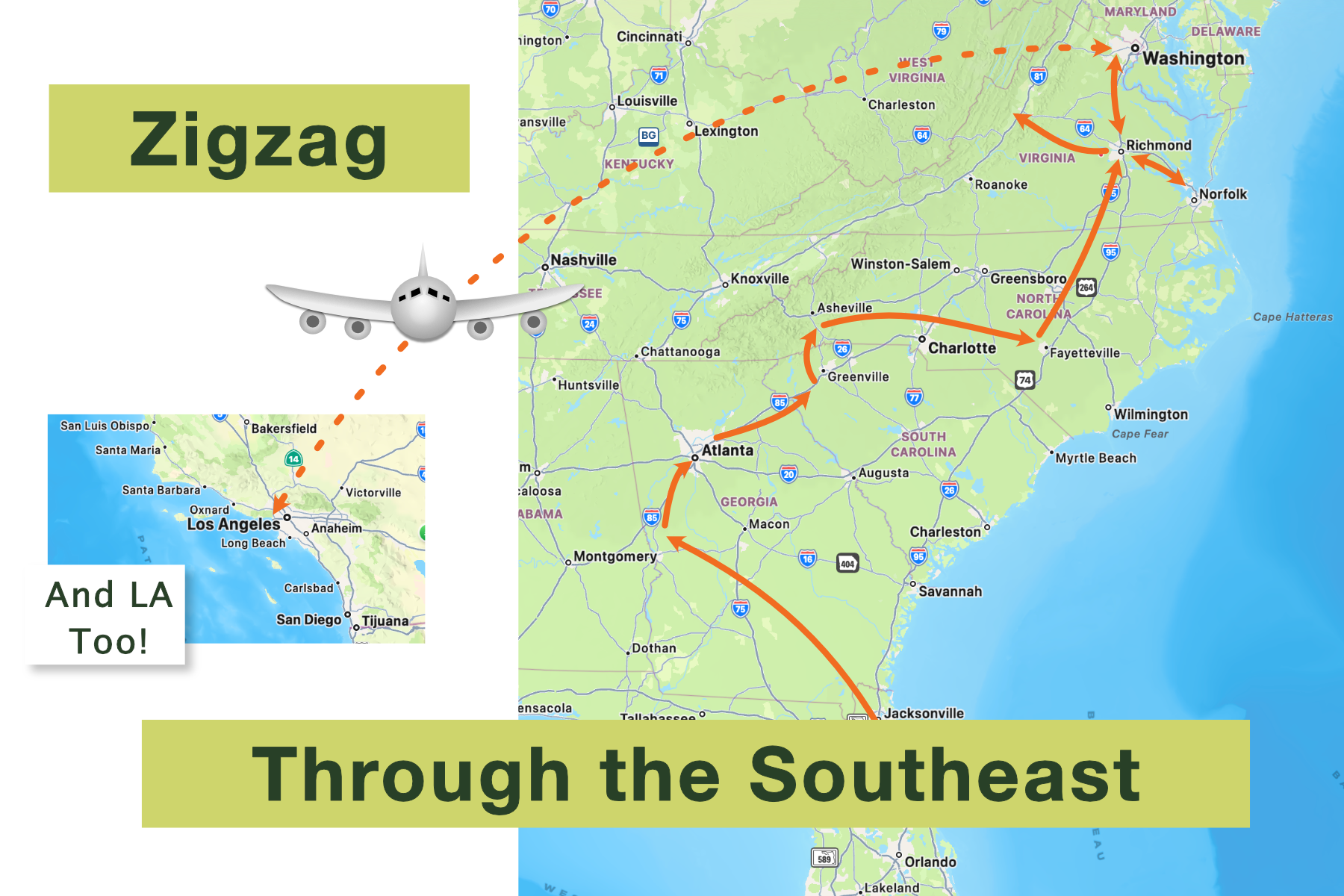 Zigzag Through the South East