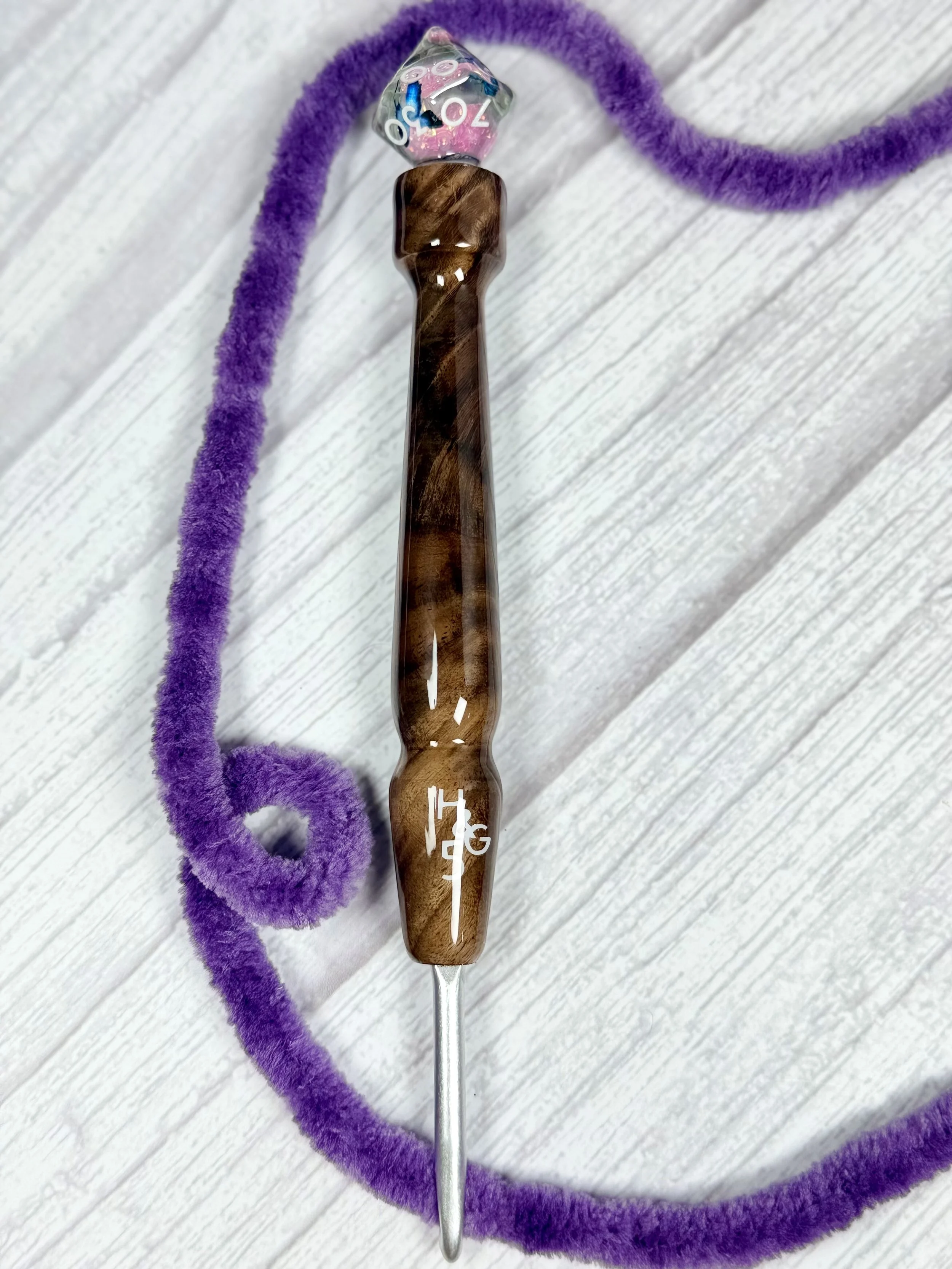 Clover_wood and resin_hand turned_flower_dice.jpeg