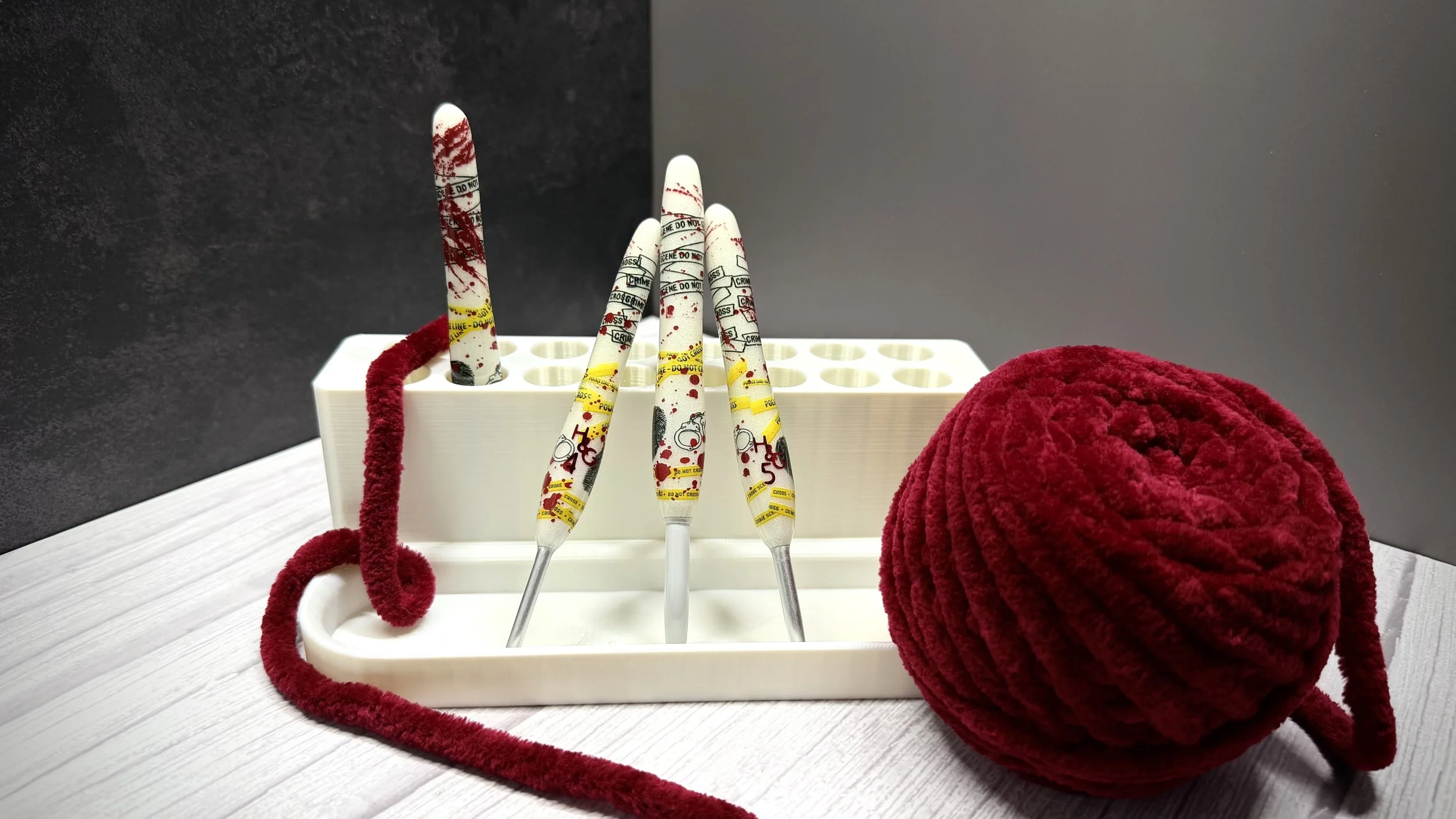 crime scene halloween clover crochet hook.jpeg