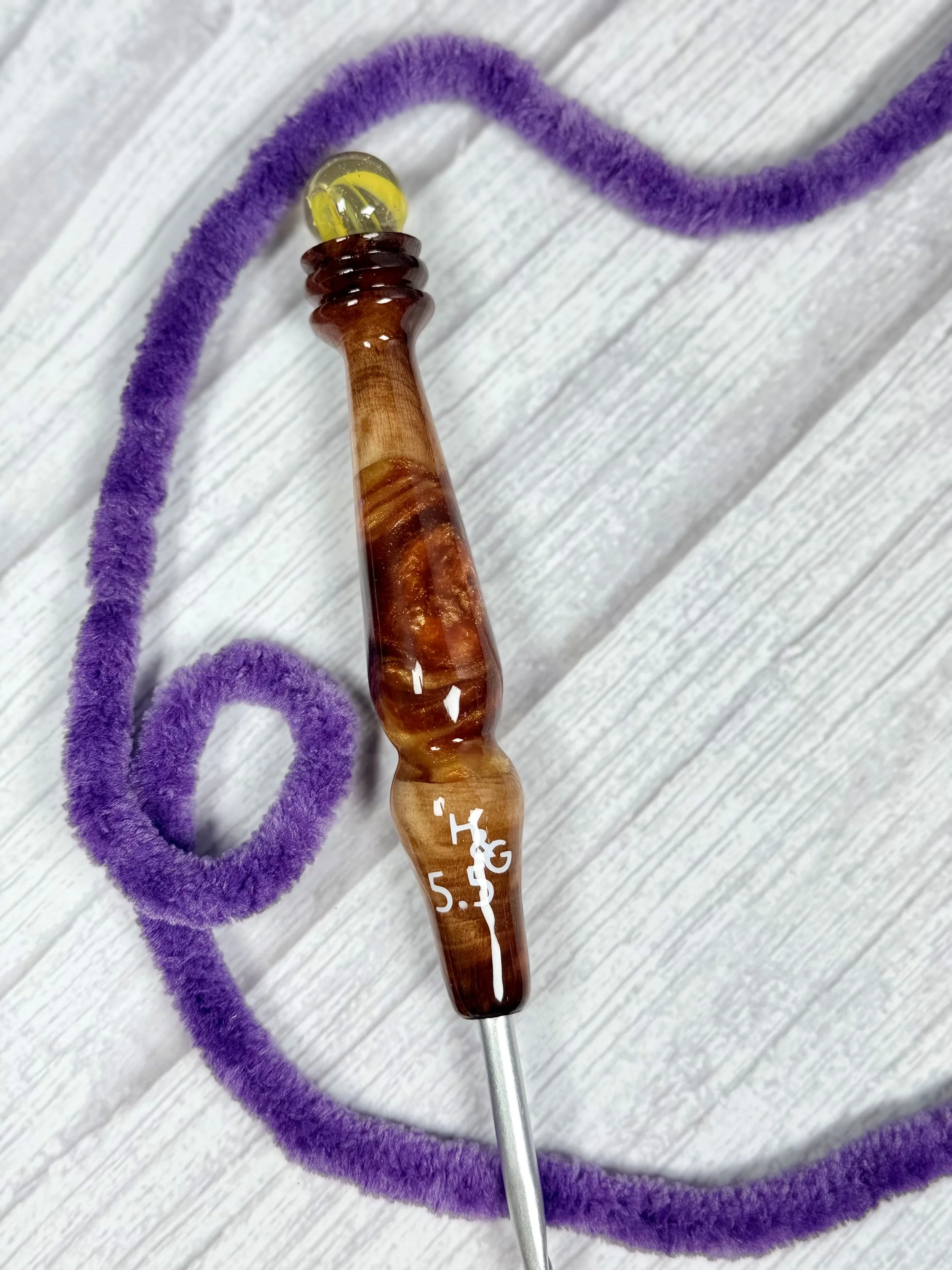 Clover_wood and resin_hand turned_marble.jpeg