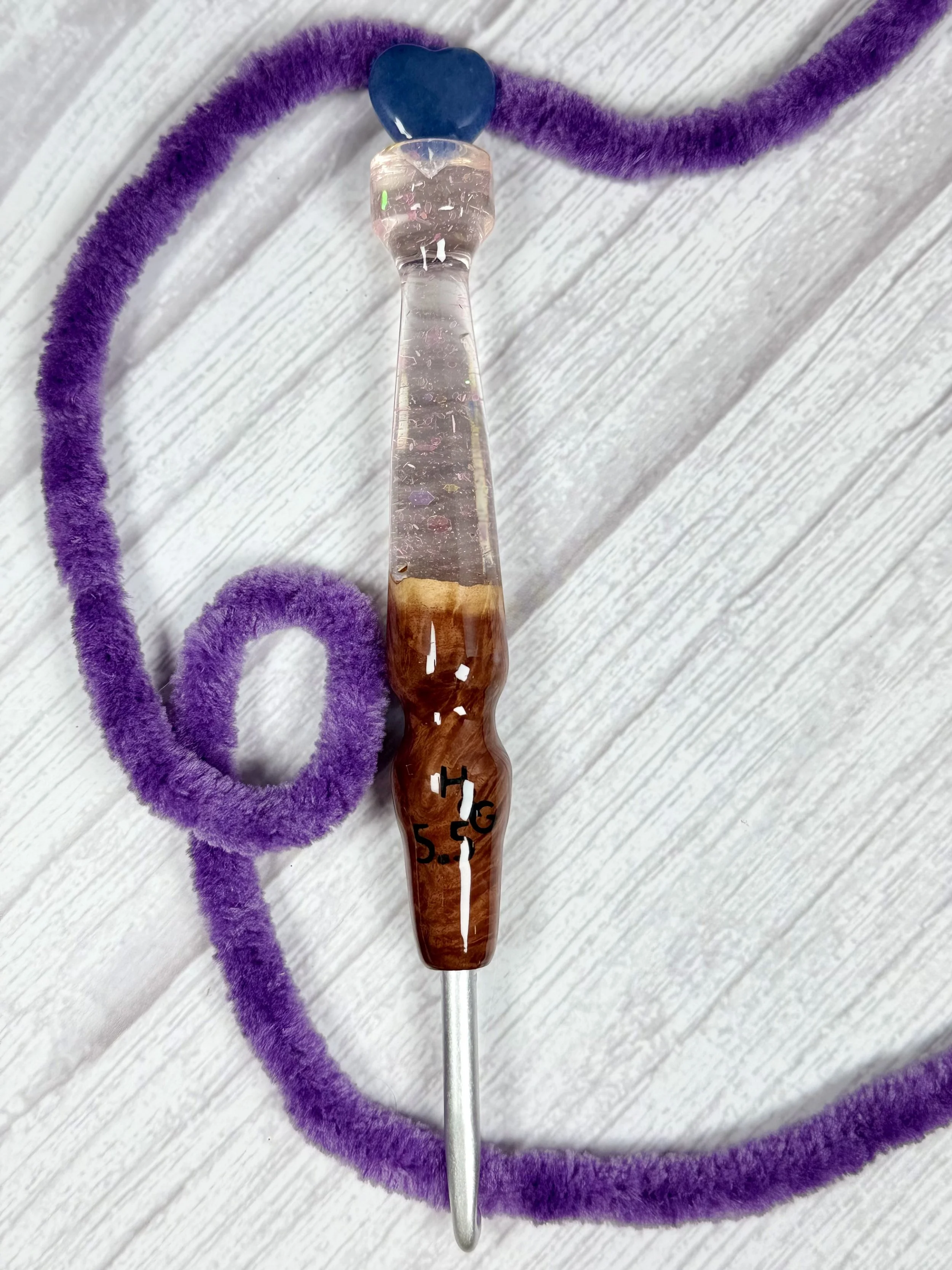Clover_wood and resin_hand turned_heart.jpeg
