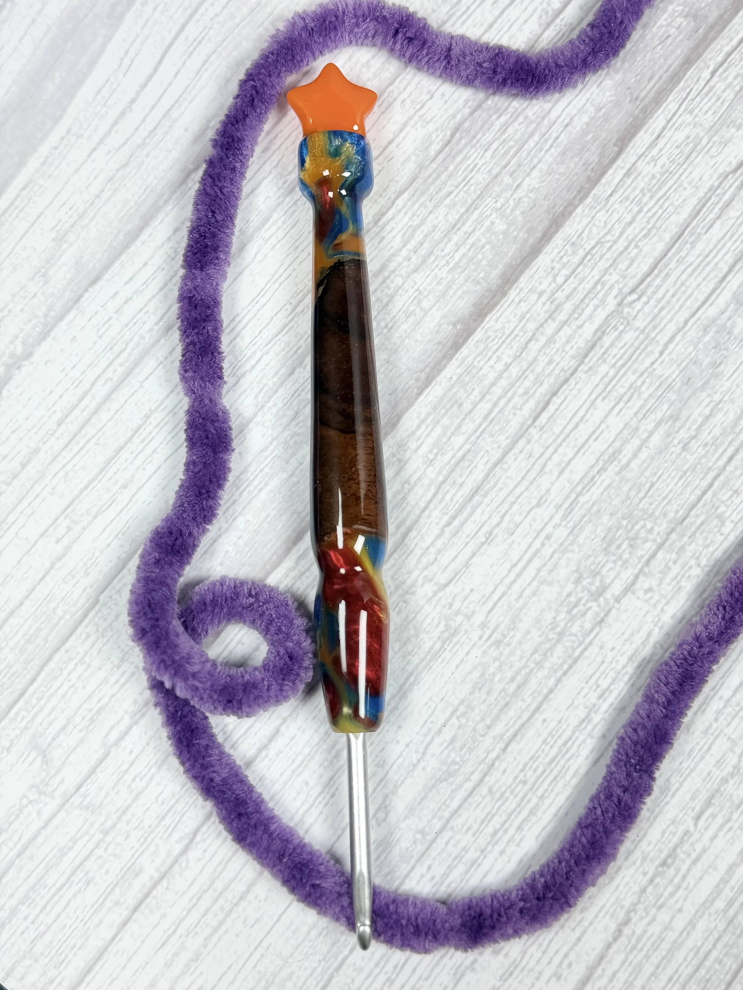 Clover_wood and resin_hand turned_star.jpeg