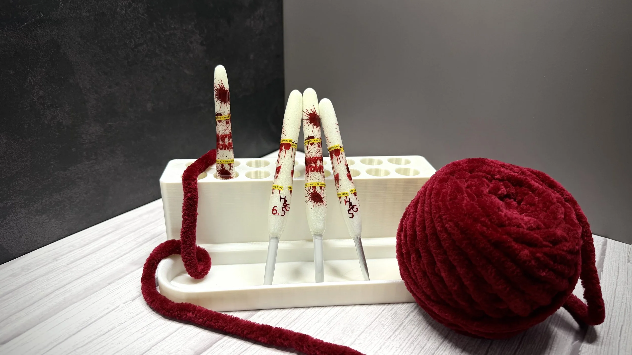crime scene halloween clover crochet hook.jpeg