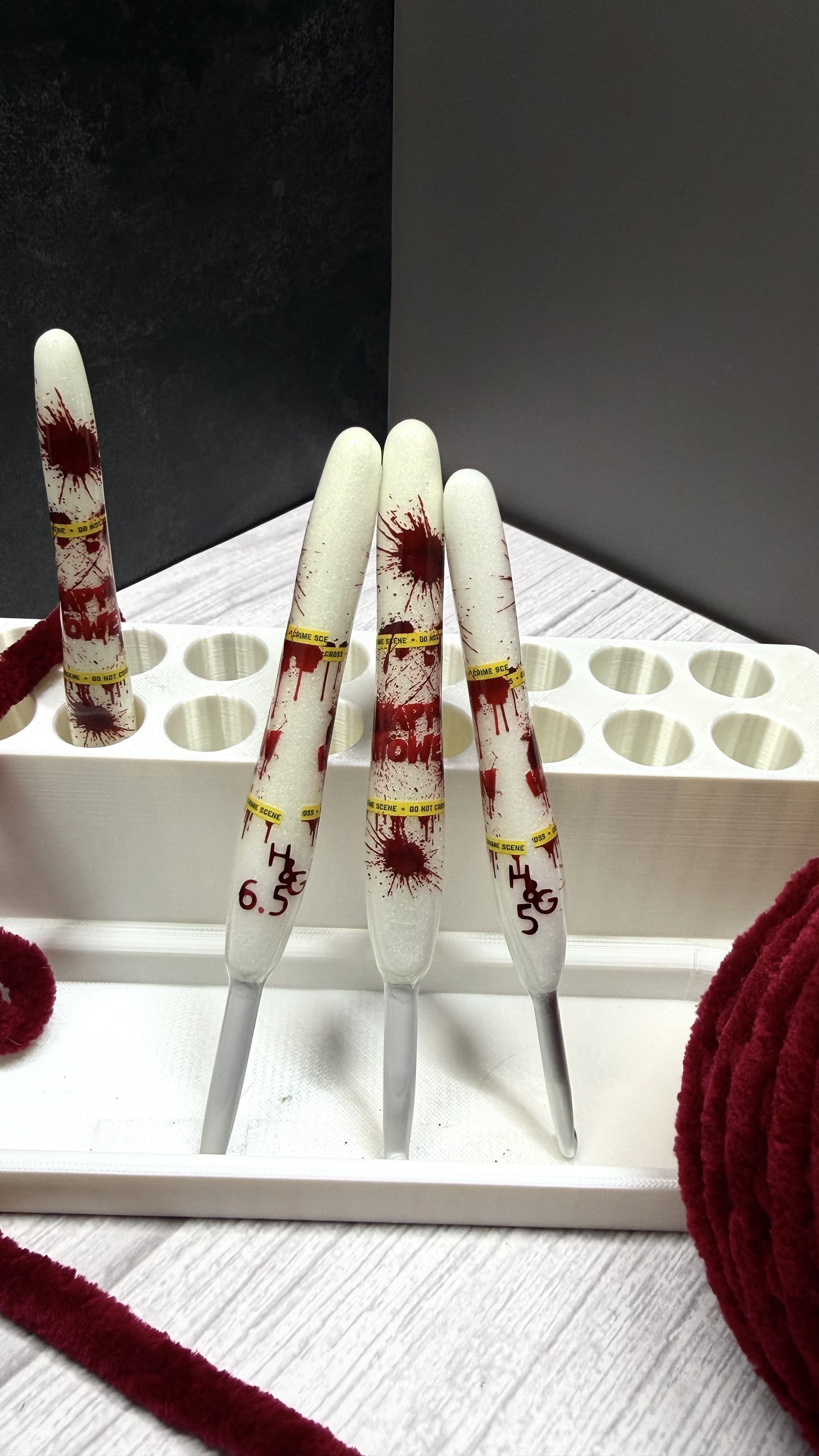 crime scene halloween clover crochet hook.jpeg