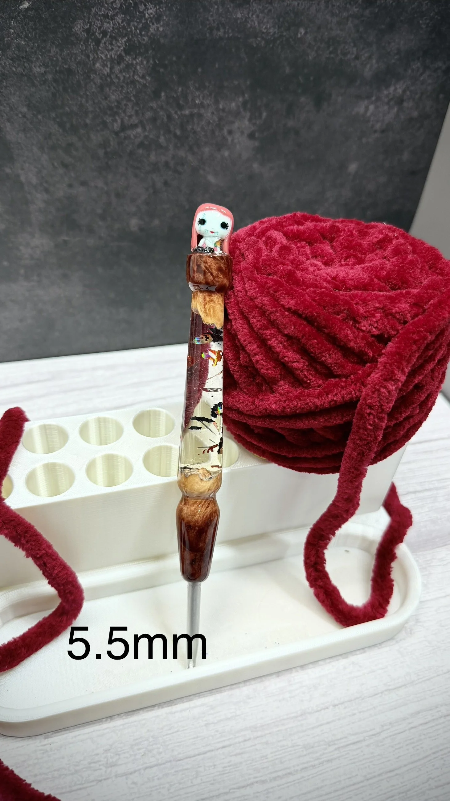 sally nbc wood handle halloween clover crochet hook.jpeg