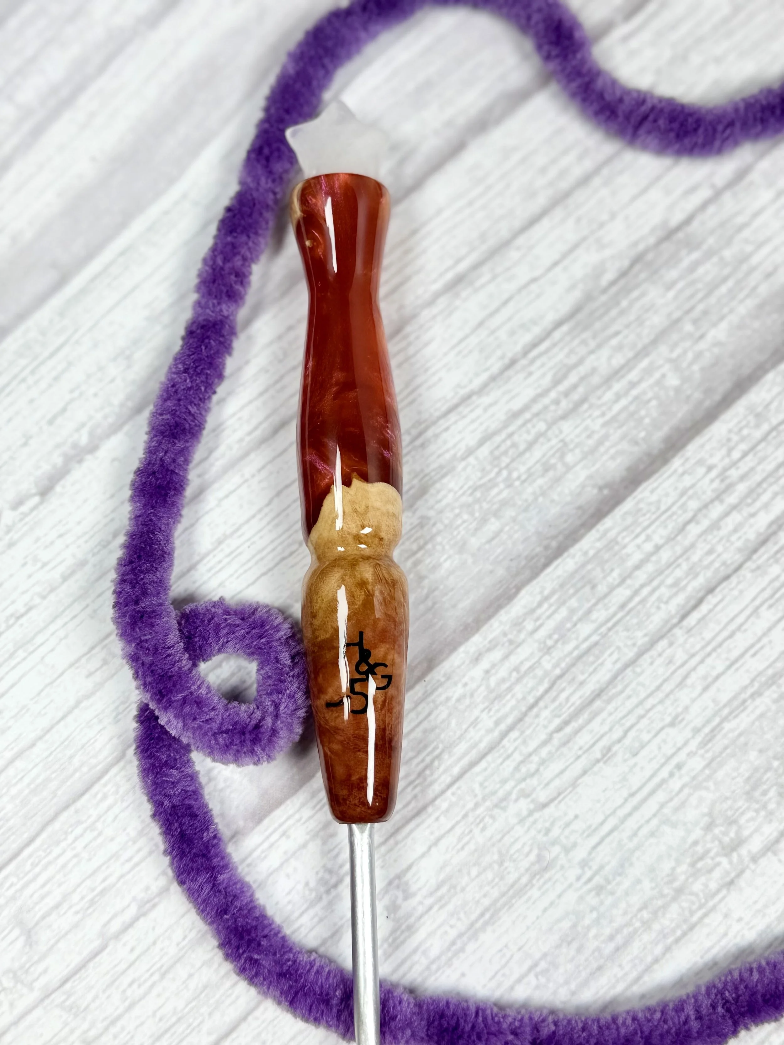 Clover_wood and resin_hand turned_star.jpeg