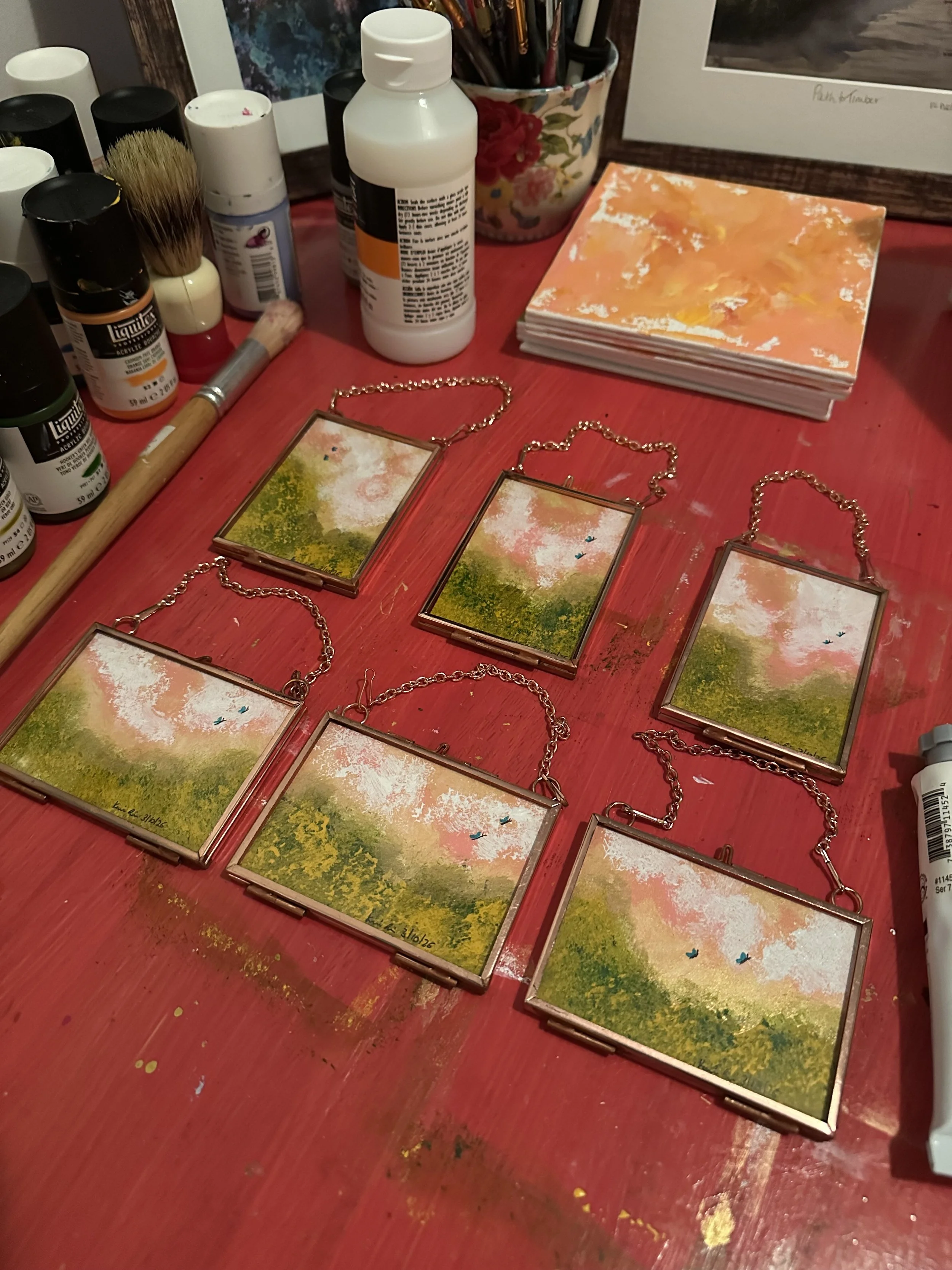 Mini Whimsical Framed Painting 2x3