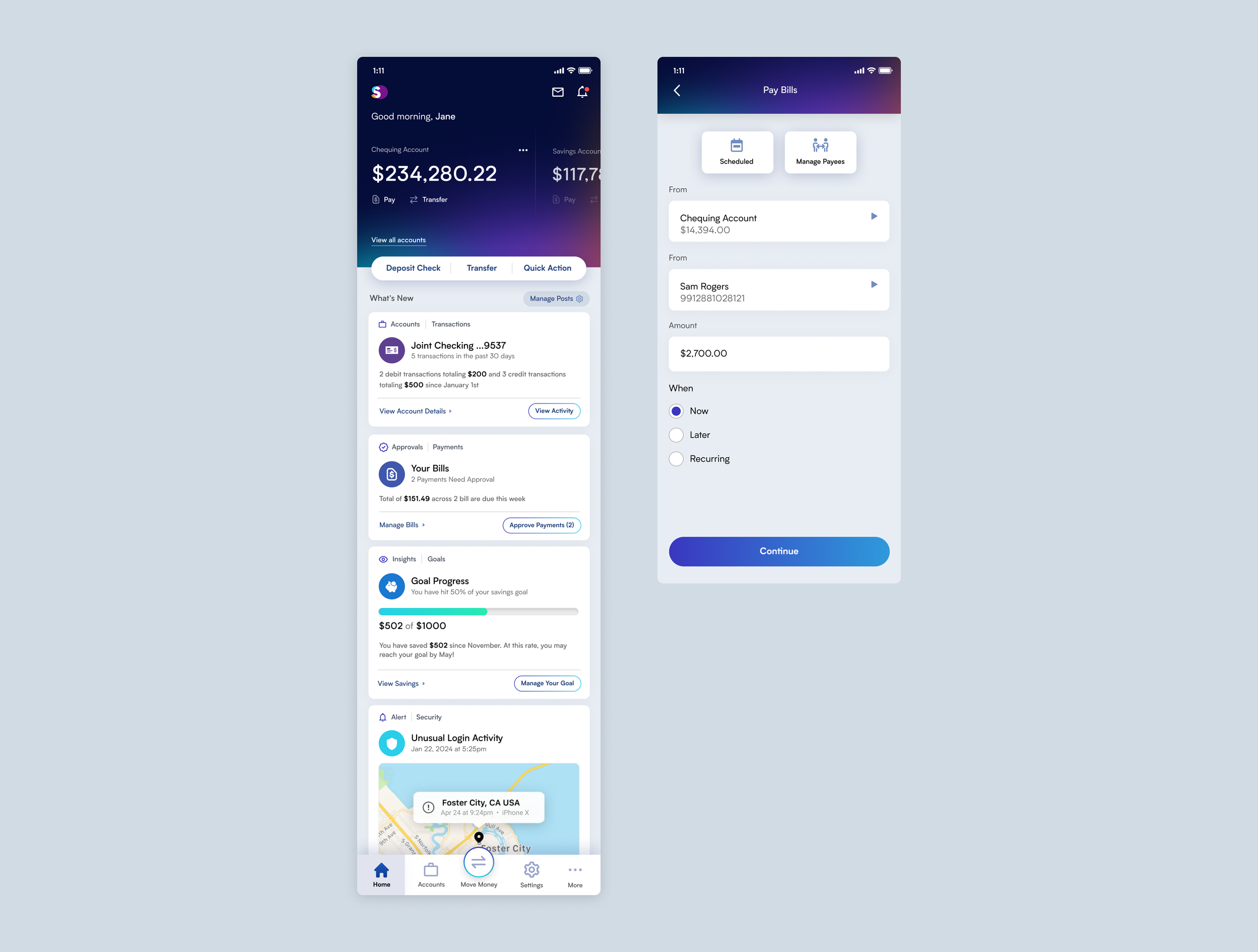 B2B Credit Union Mobile App Redesign