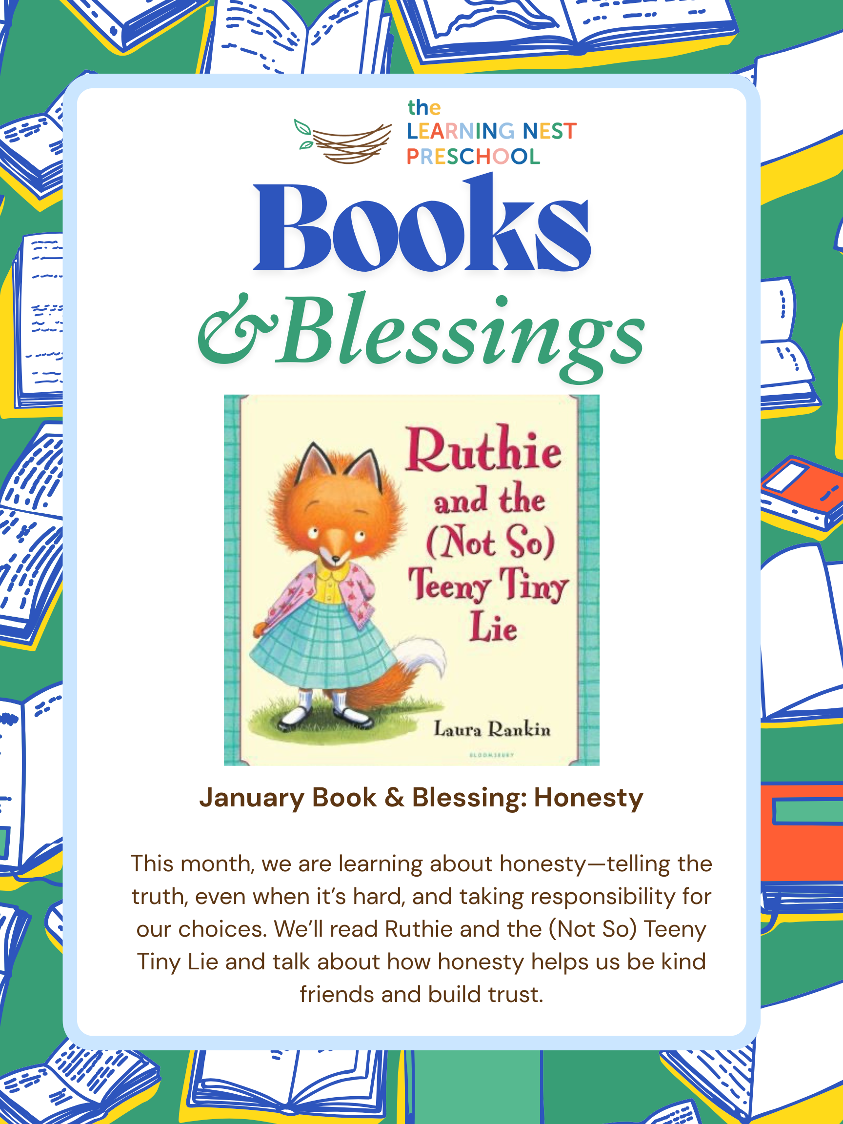 January’s Books and Blessings with Mrs. Keiser: Learning About Honesty