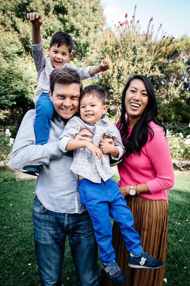 outdoor garden family photography session in Palo Alto, CA by Al