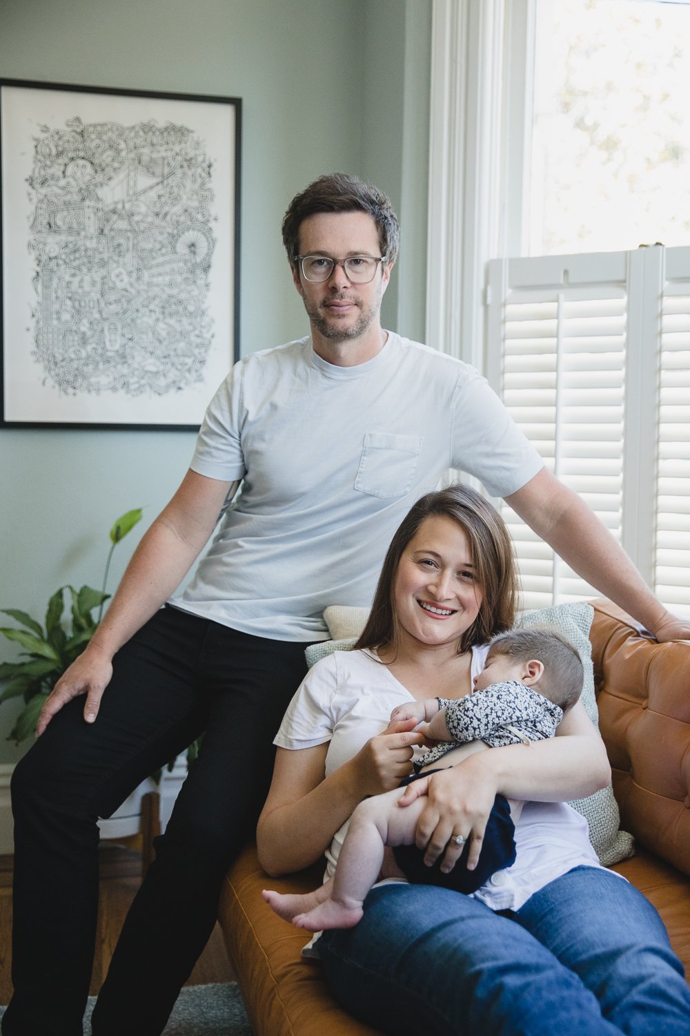 newborn lifestyle session at home in San Francisco by Allison Bu