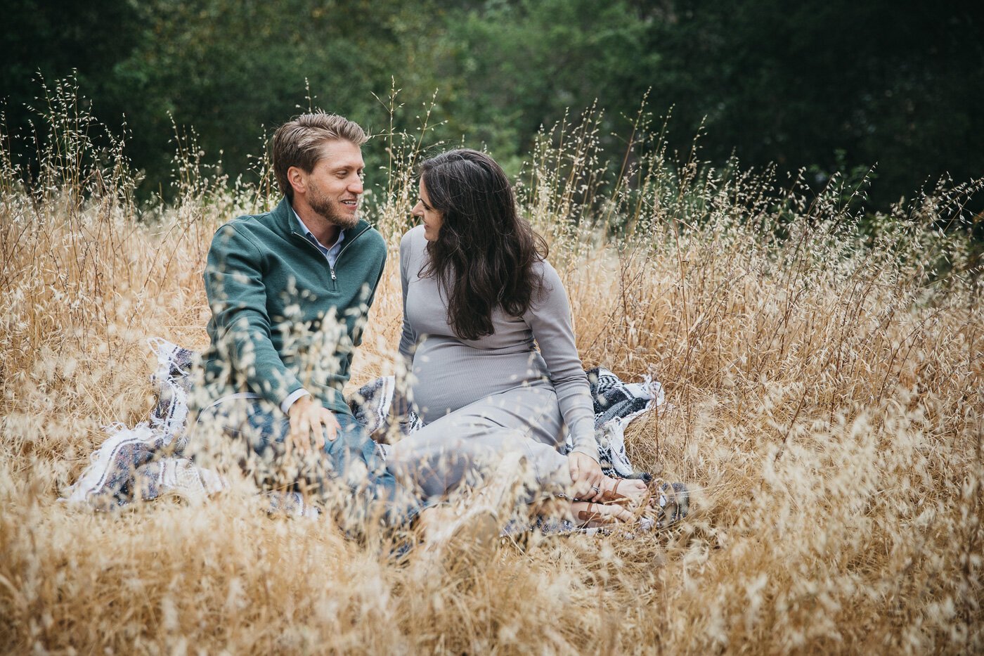 maternity session with man and pregnant woman at Lafayette Reser