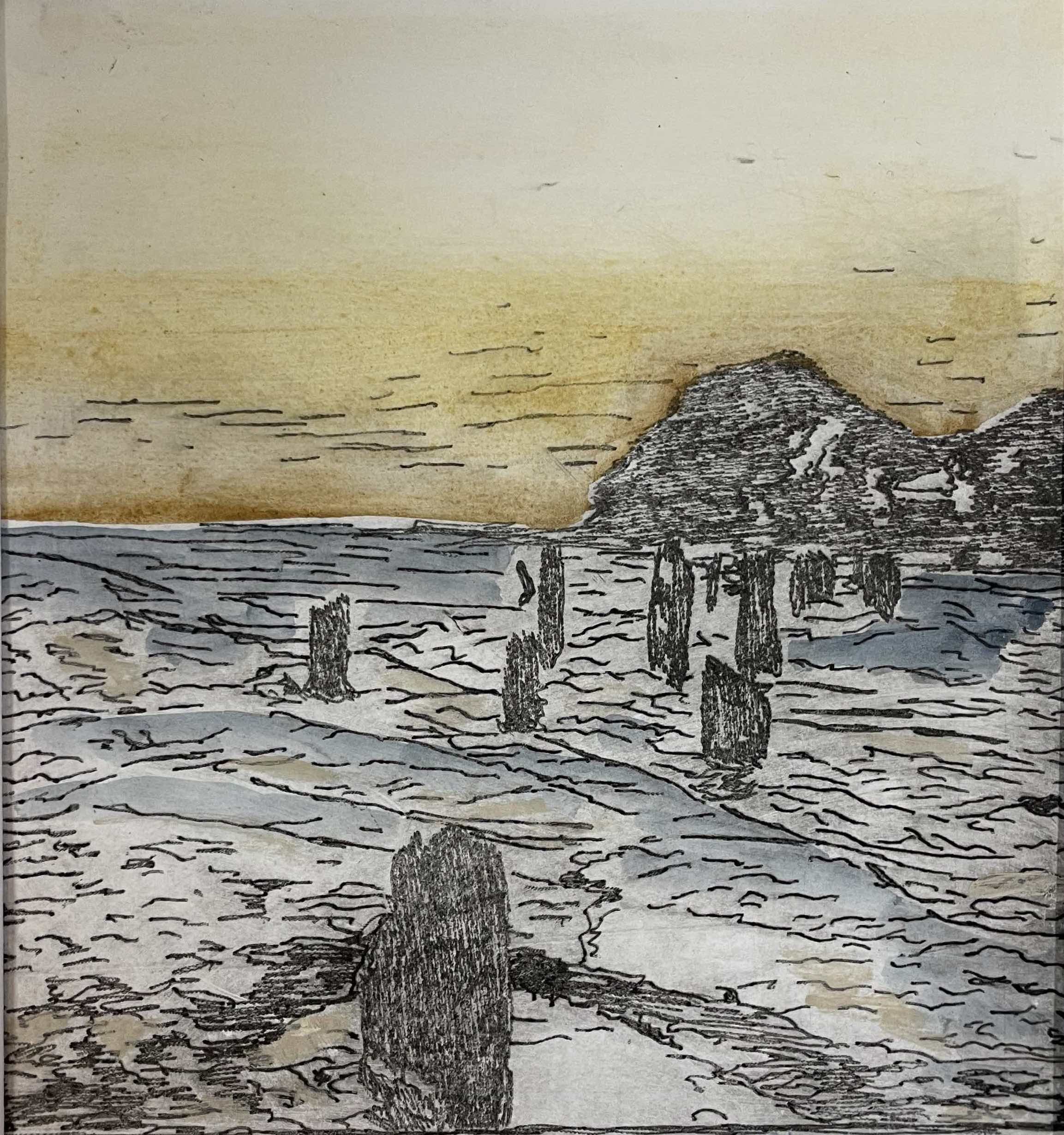 avila pier of past-local pigments applied 8 x 10"