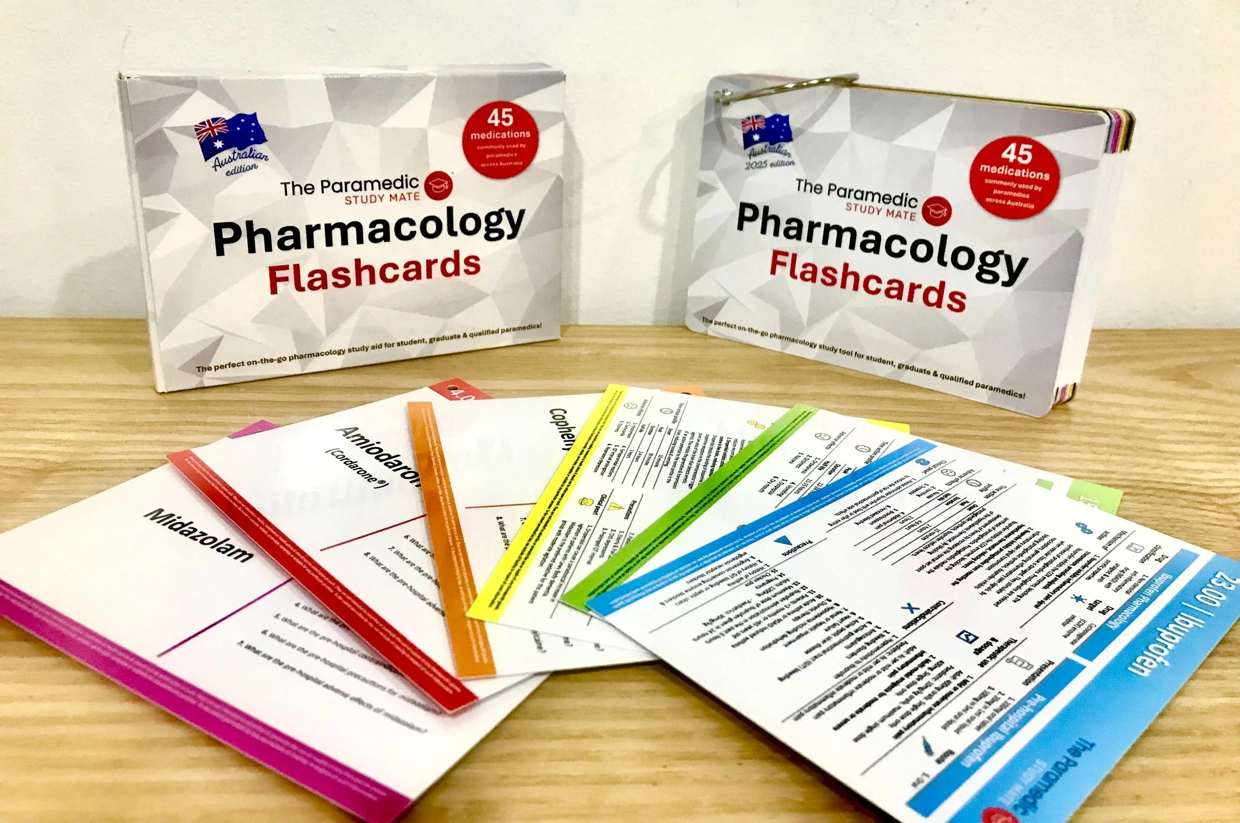 Australian Paramedic Quick Reference Pharmacology Flashcard Set (45 cards) - CLEARANCE PRODUCT - 2025 EDITION