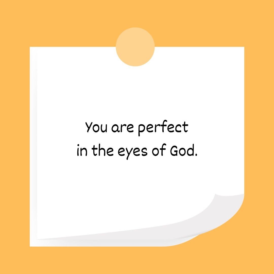 God loves you. 💟
 
#FaithfulFriday #Catholic #Disability #ChronicCondition #Ministry #Faith #Community 
 
[Image Description: a graphic of a thumbtacked piece of paper on an orange background that says &quot;You are perfect in the eyes of God.&quot;
