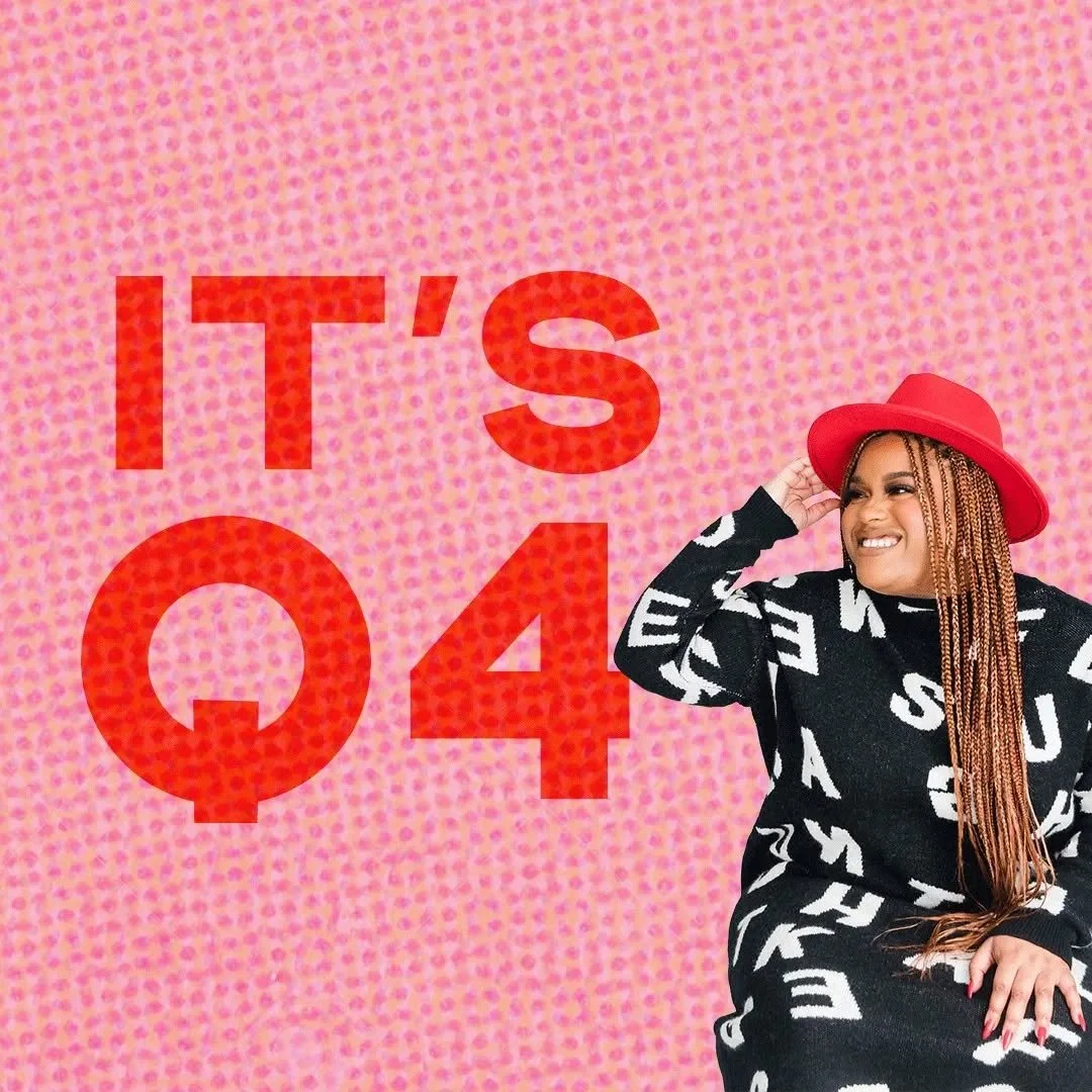 Happy Quarter 4! #quarter4
Let's finish this year off strong. 🌈.
.
.
.
#branding #branddesigner #branddesign #graphicdesigner #brandidentity #blackwomxn #blackwomanowned #brandstrategy #contentcreation #passionfilledlife #missionbasedbusiness #creat