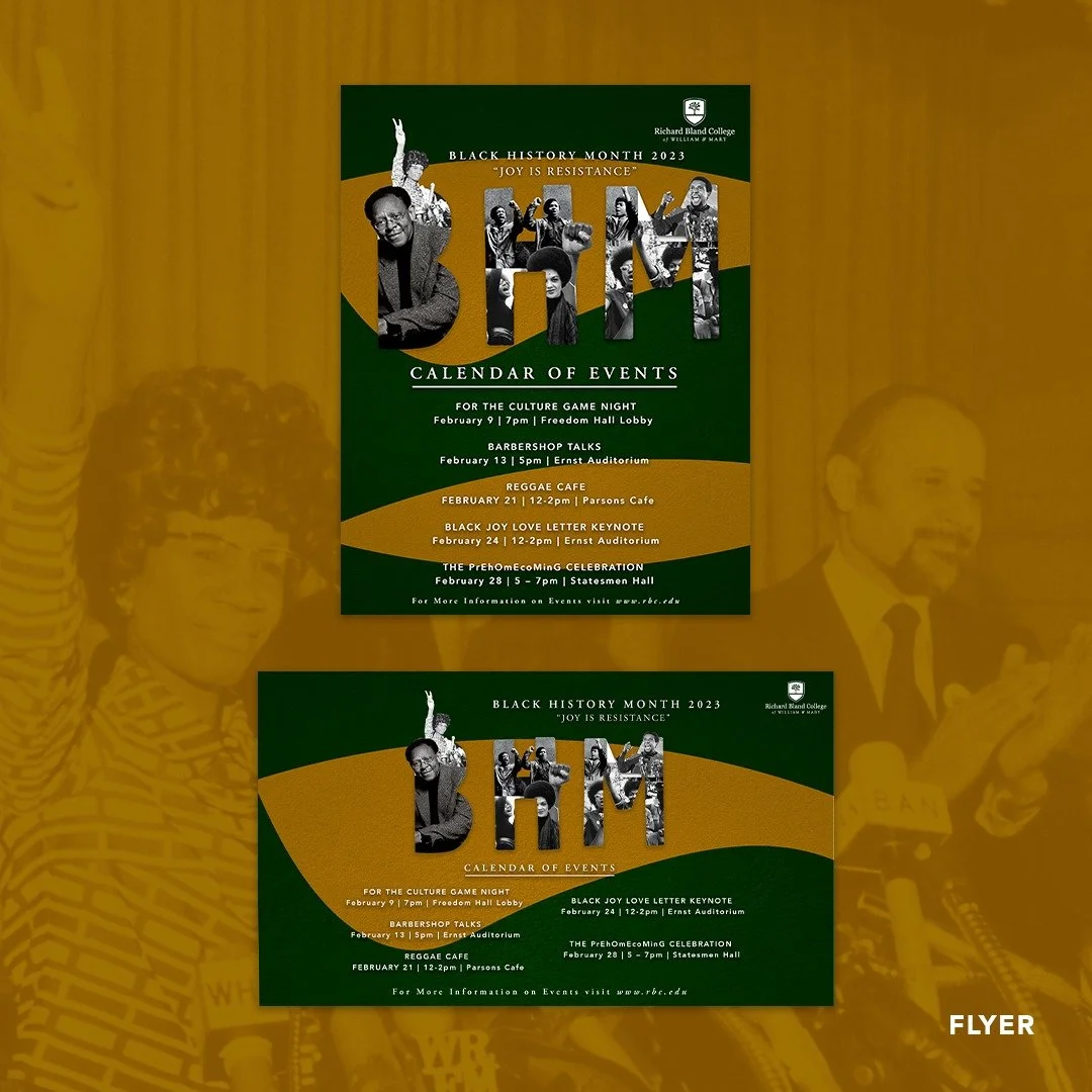 Digital Flyer work for Richard Bland College 💚 | Follow to view more work from D. Jordan Creative, and to contact us visit the link in our bio!
.
.
.
.
.
#graphicdesign #tbcchesterfield #churchmarketing #SWAM #churchdesign #designtober #contentcreat